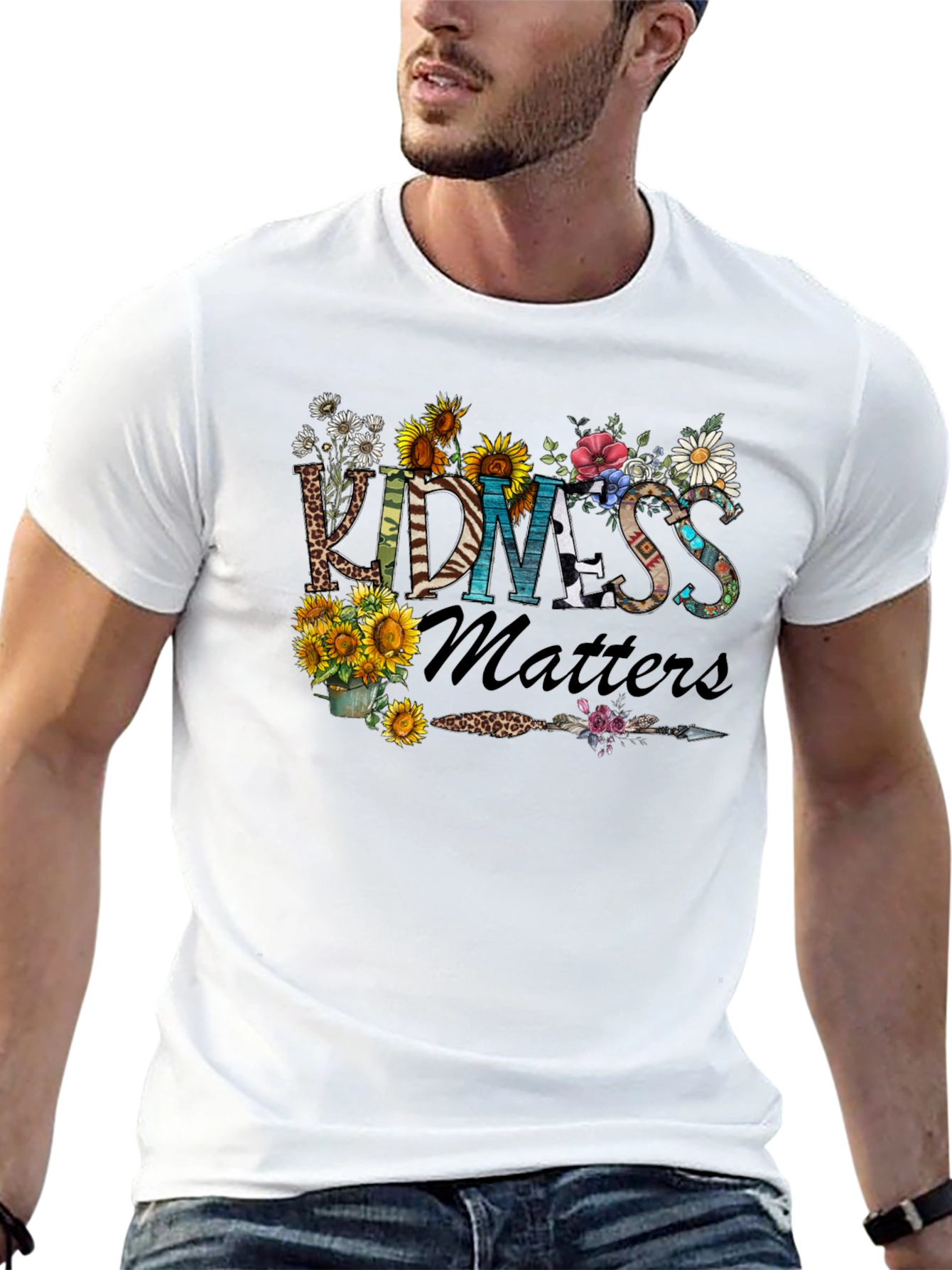 Kindness Matters Floral Graphic T-Shirt