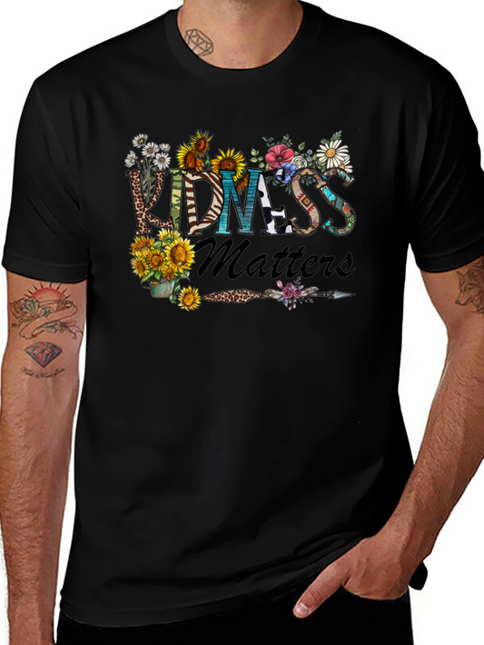 Kindness Matters Floral Graphic T-Shirt