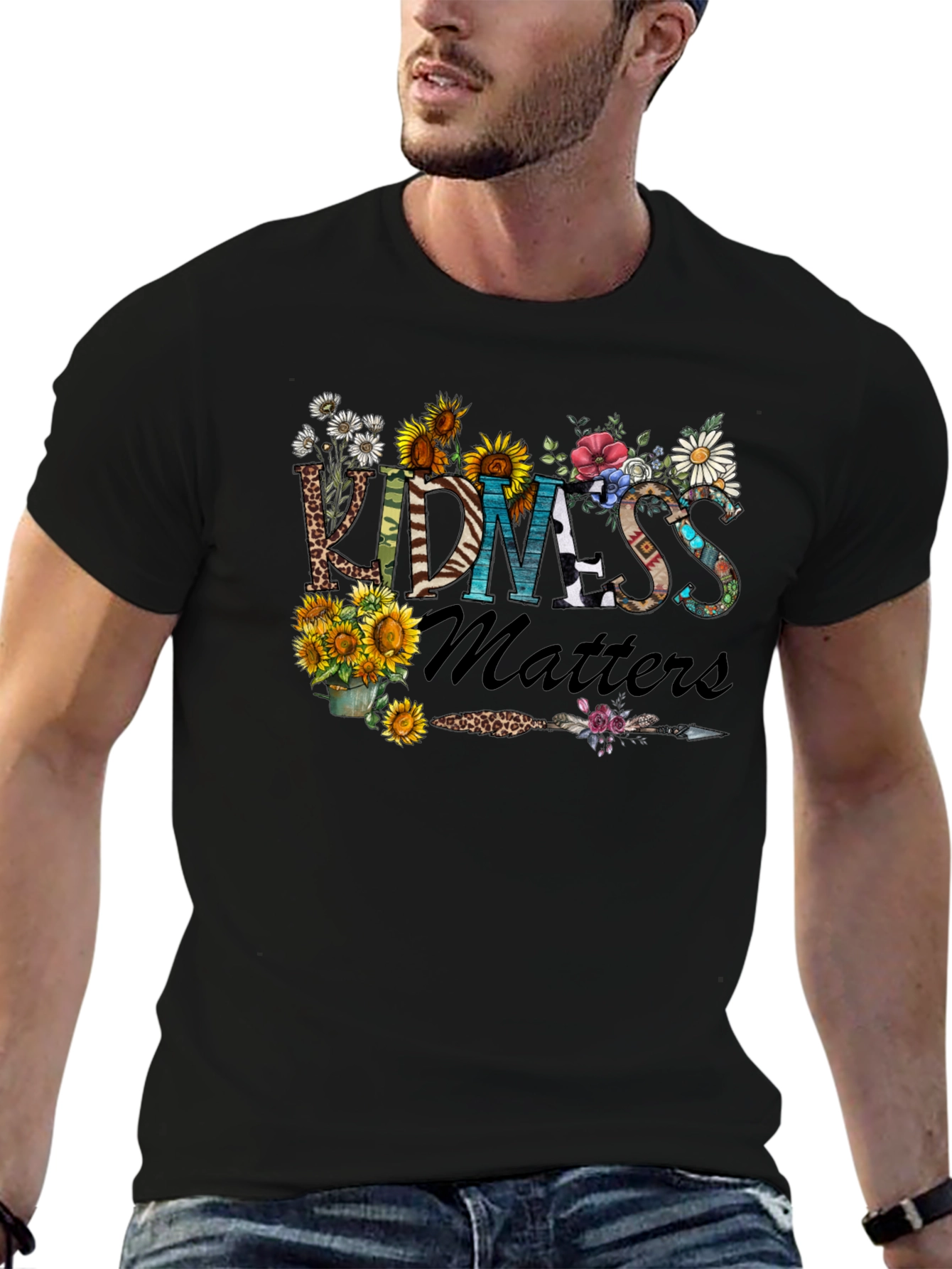 Kindness Matters Floral Graphic T-Shirt