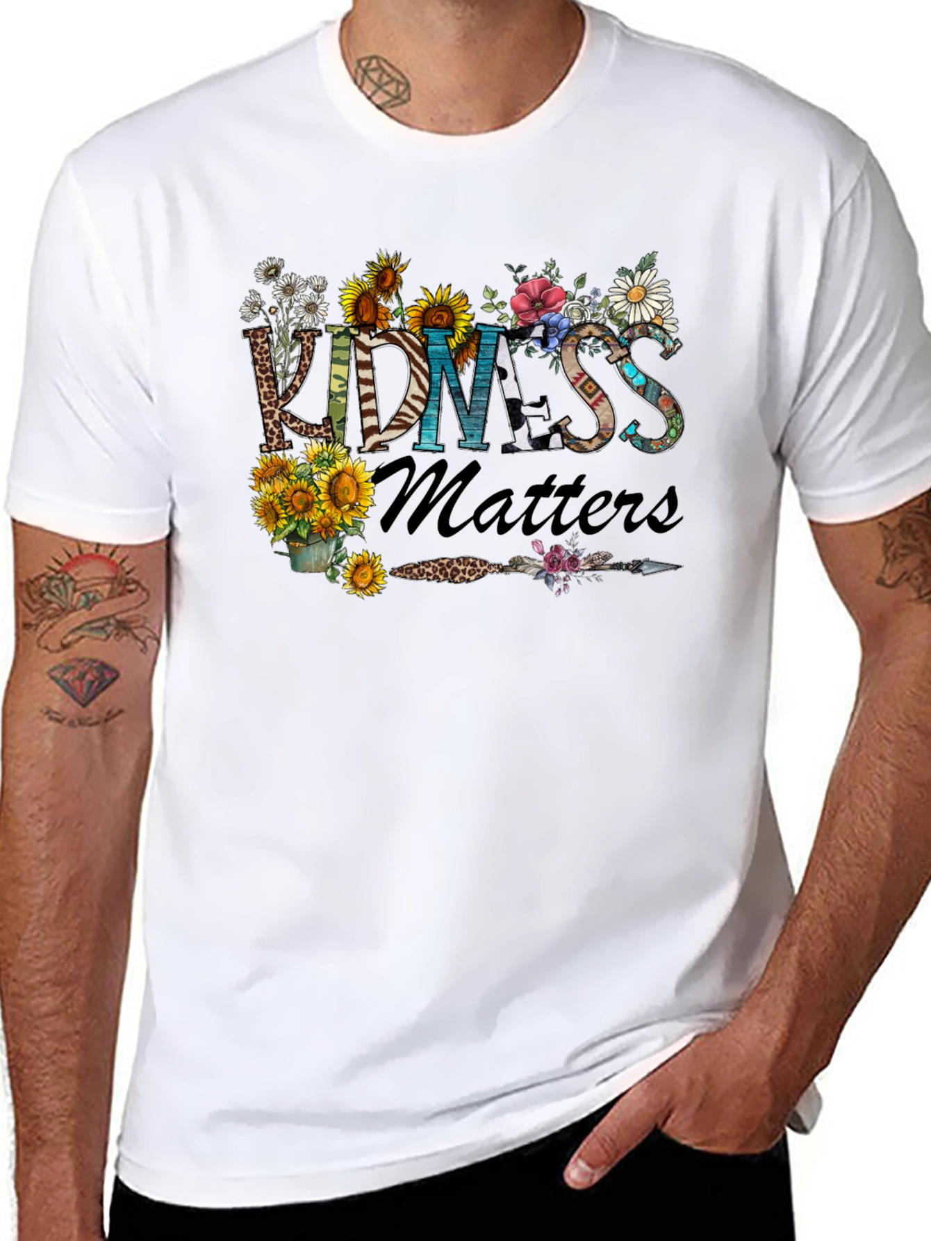 Kindness Matters Floral Graphic T-Shirt