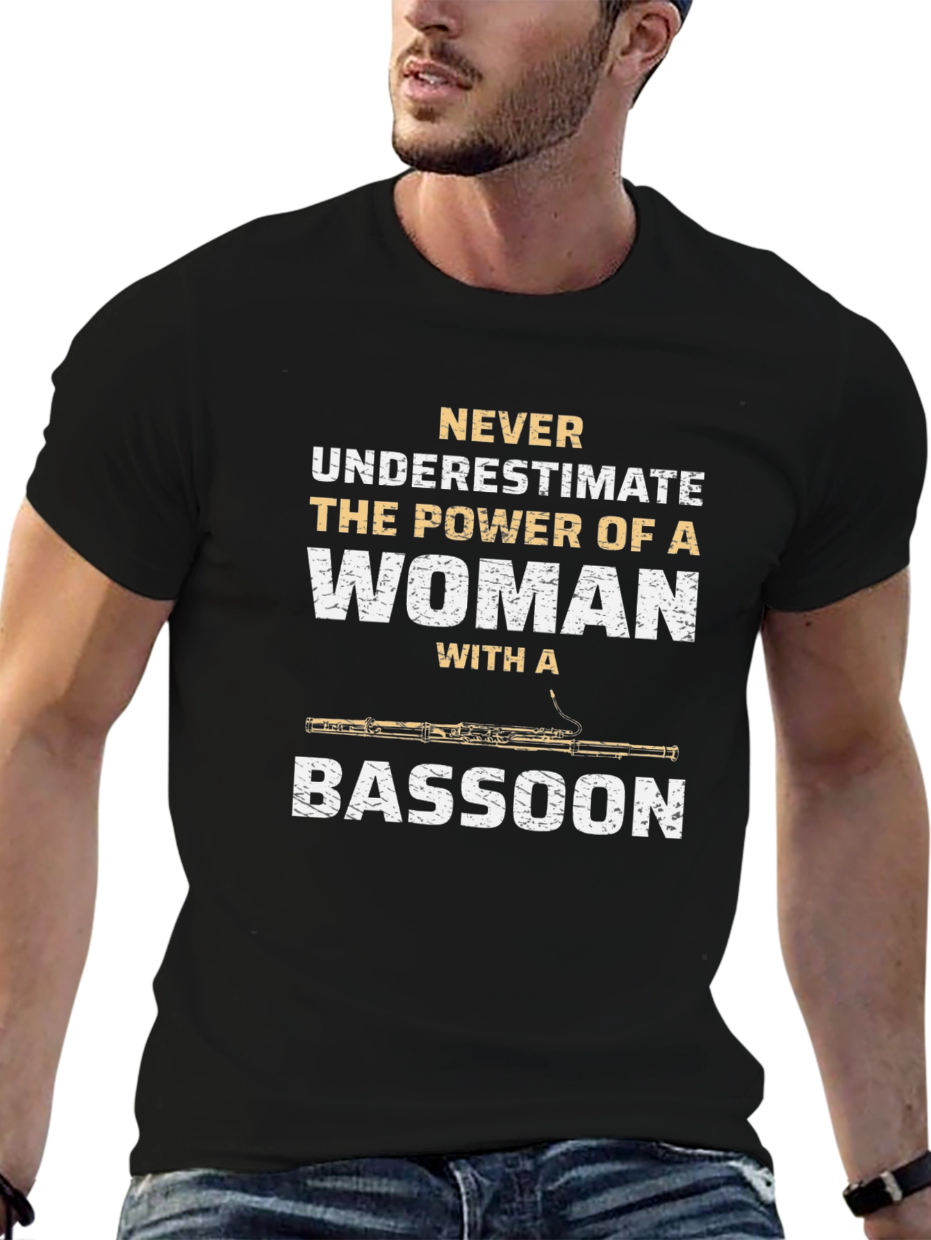 Woman Bassoon Player T-Shirt - Never Underestimate the Power