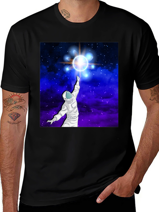 Astronaut Space Atom Black T-Shirt