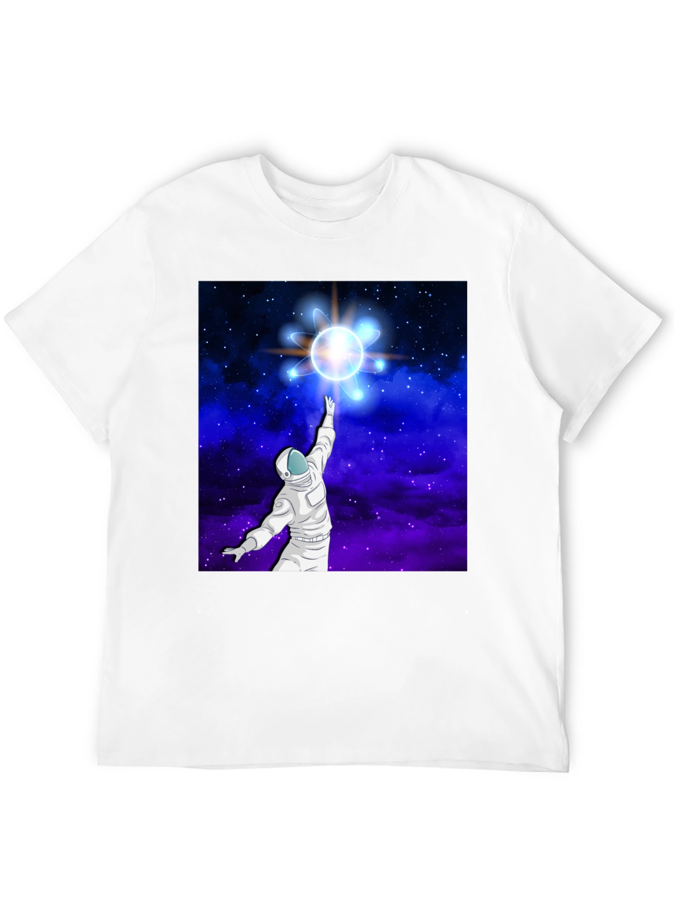 Astronaut Space Atom Black T-Shirt