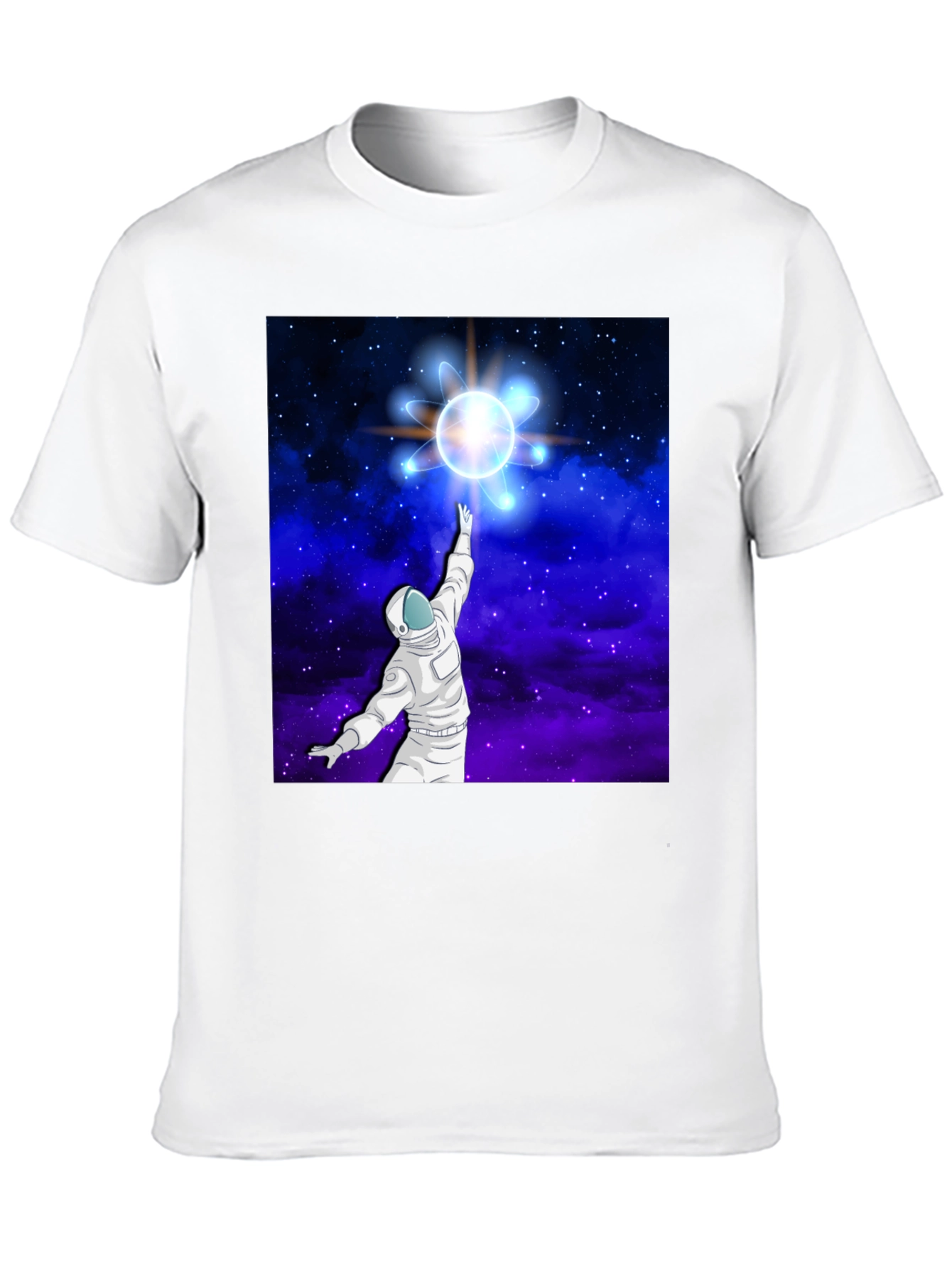 Astronaut Space Atom Black T-Shirt
