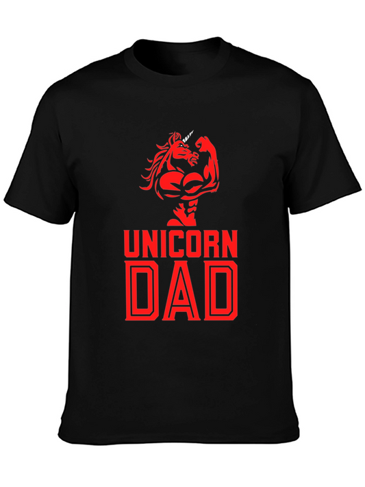Unicorn Dad Graphic T-Shirt - Black Tee