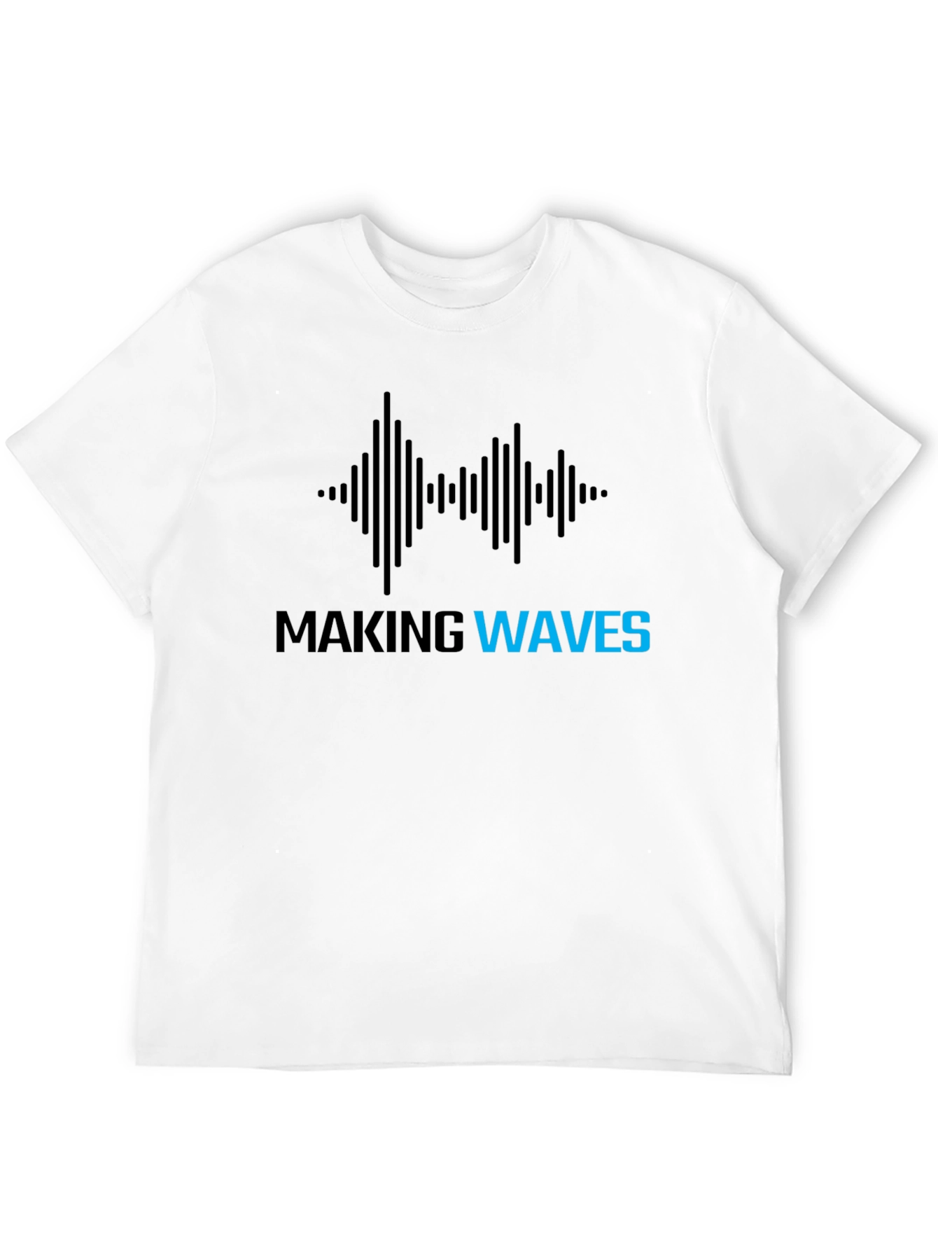 Making Waves Graphic Tee - Black Cotton T-Shirt
