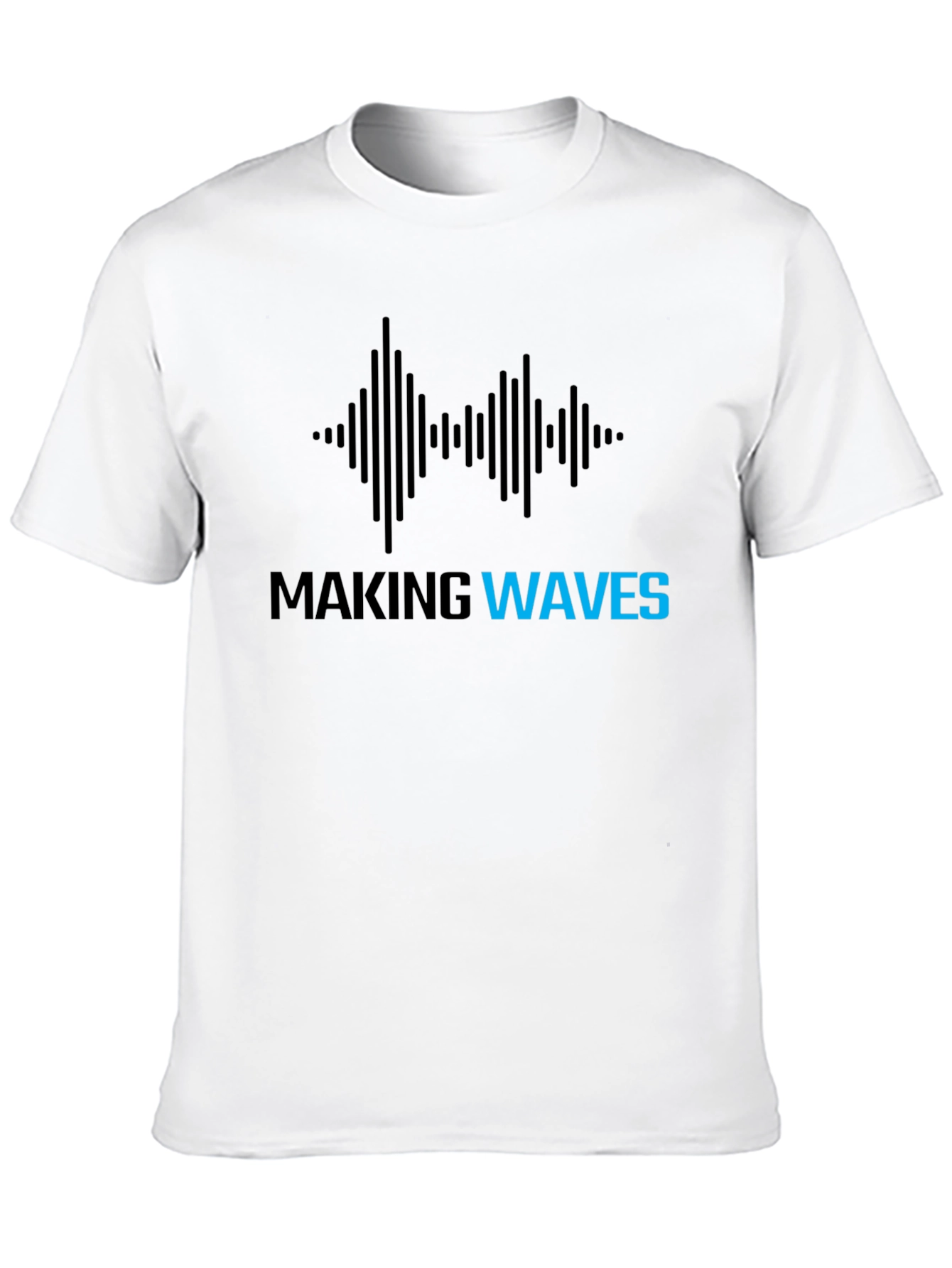 Making Waves Graphic Tee - Black Cotton T-Shirt