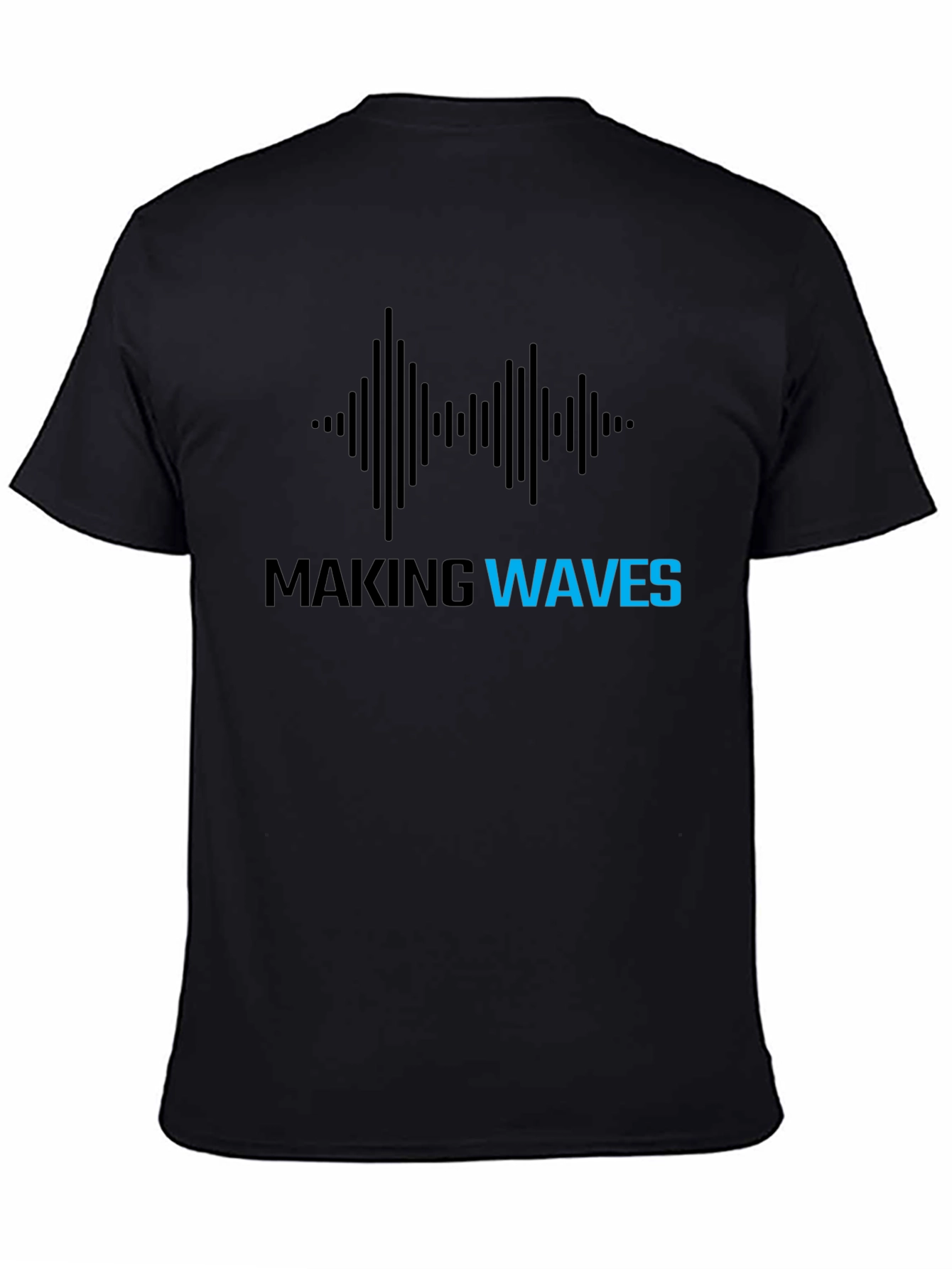 Making Waves Graphic Tee - Black Cotton T-Shirt