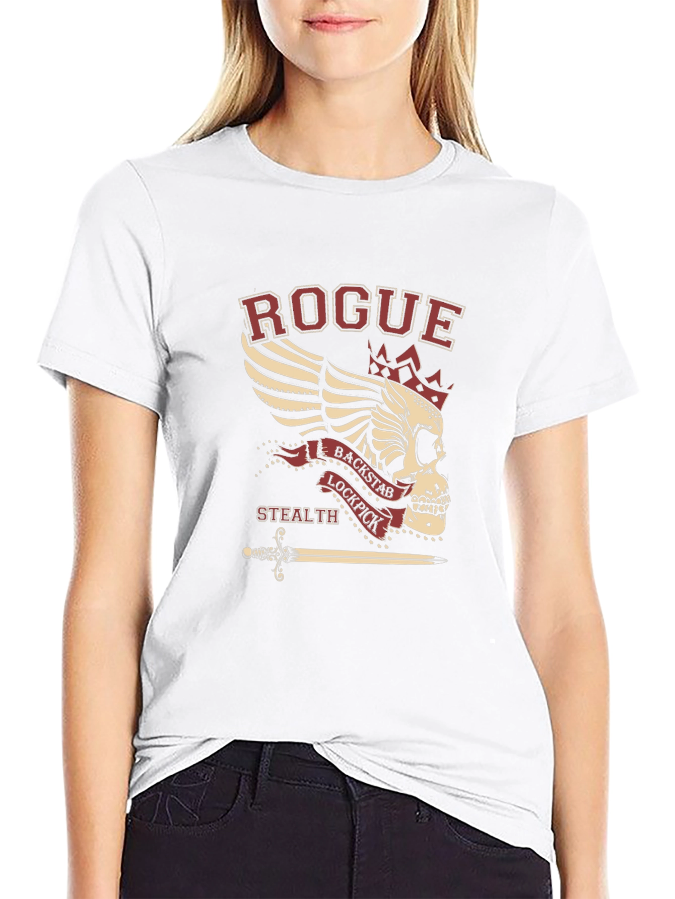 Rogue Skull T-Shirt: Backstab Lockpick Stealth