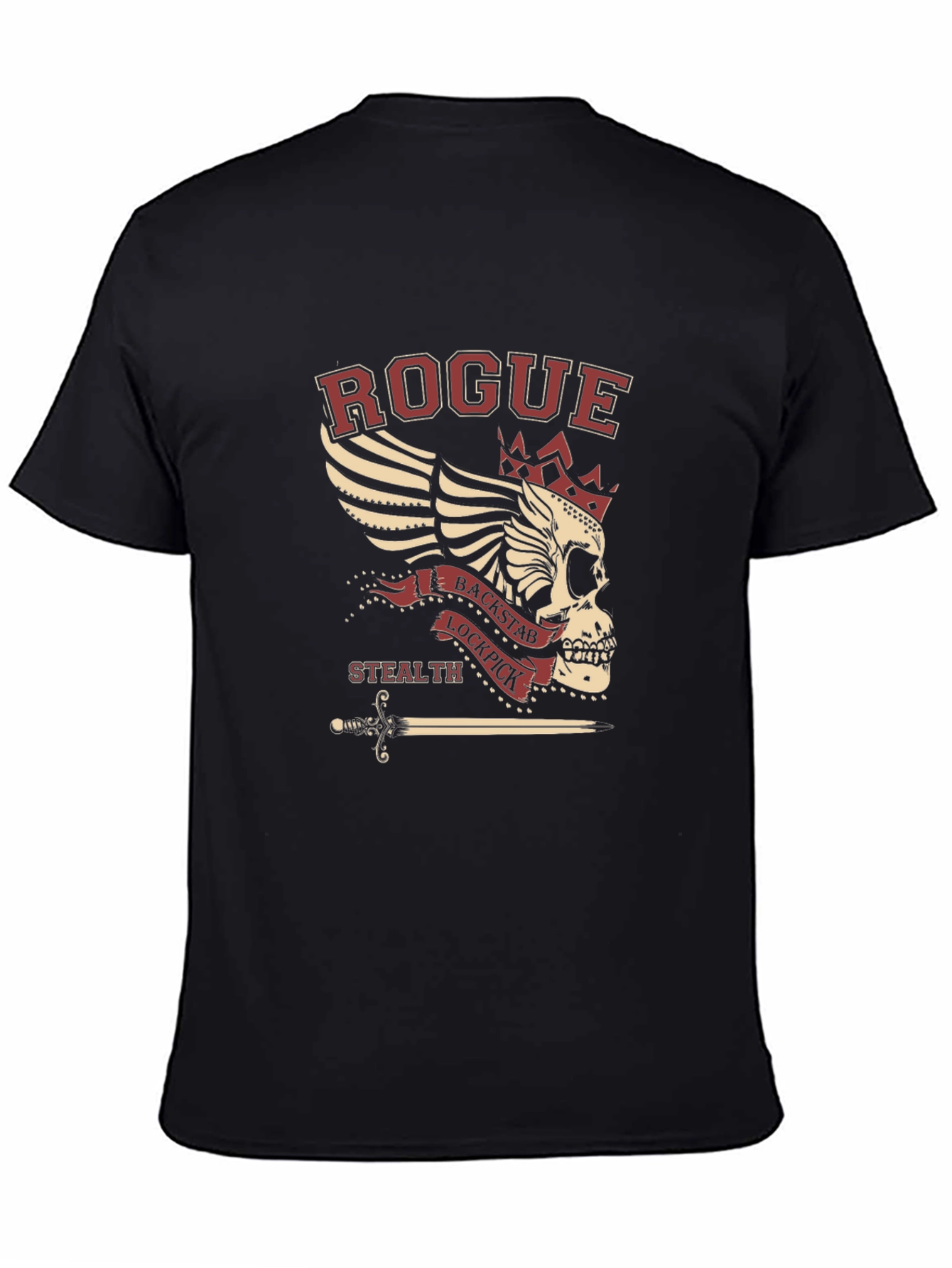 Rogue Skull T-Shirt: Backstab Lockpick Stealth