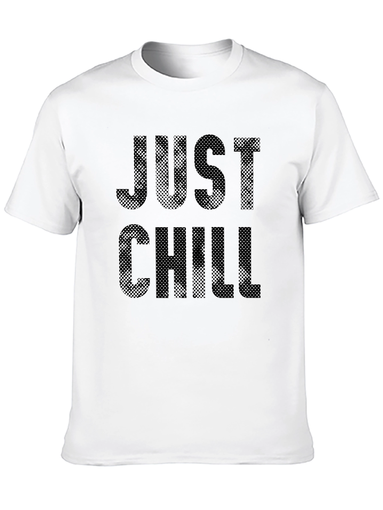 Just Chill Black Graphic T-Shirt Casual Wear