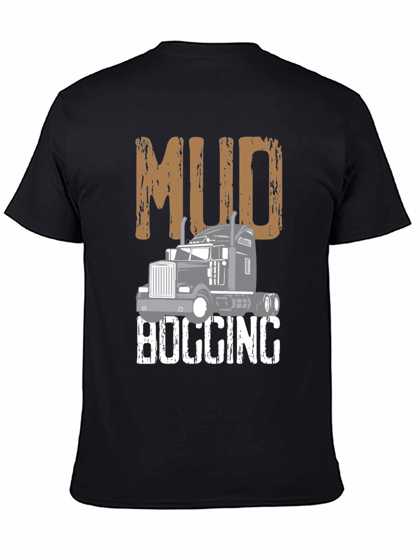 Mud Bogging Truck Graphic Tee - Mens Black T-Shirt