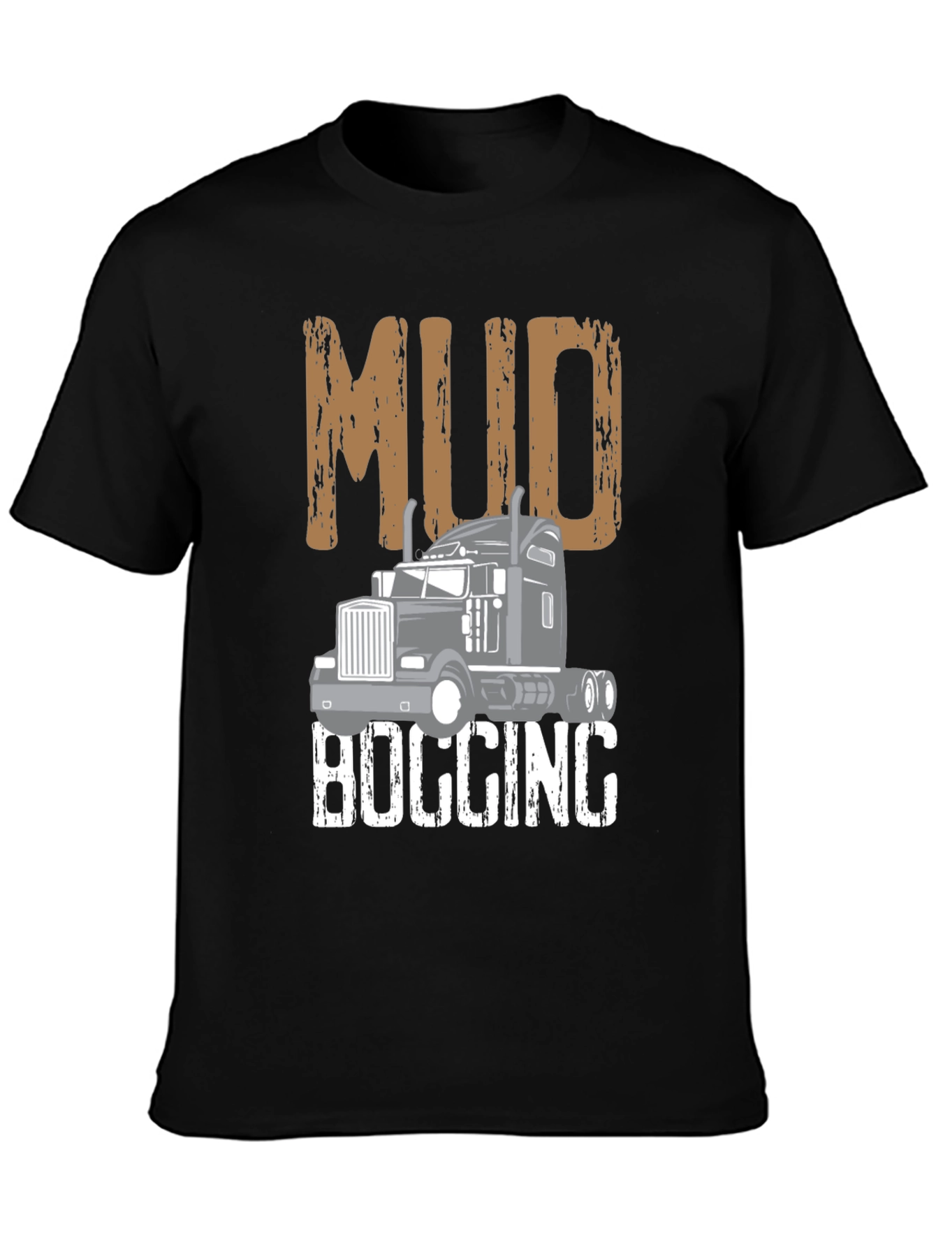 Mud Bogging Truck Graphic Tee - Mens Black T-Shirt