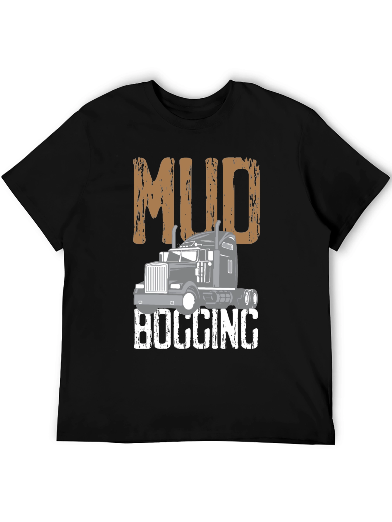 Mud Bogging Truck Graphic Tee - Mens Black T-Shirt