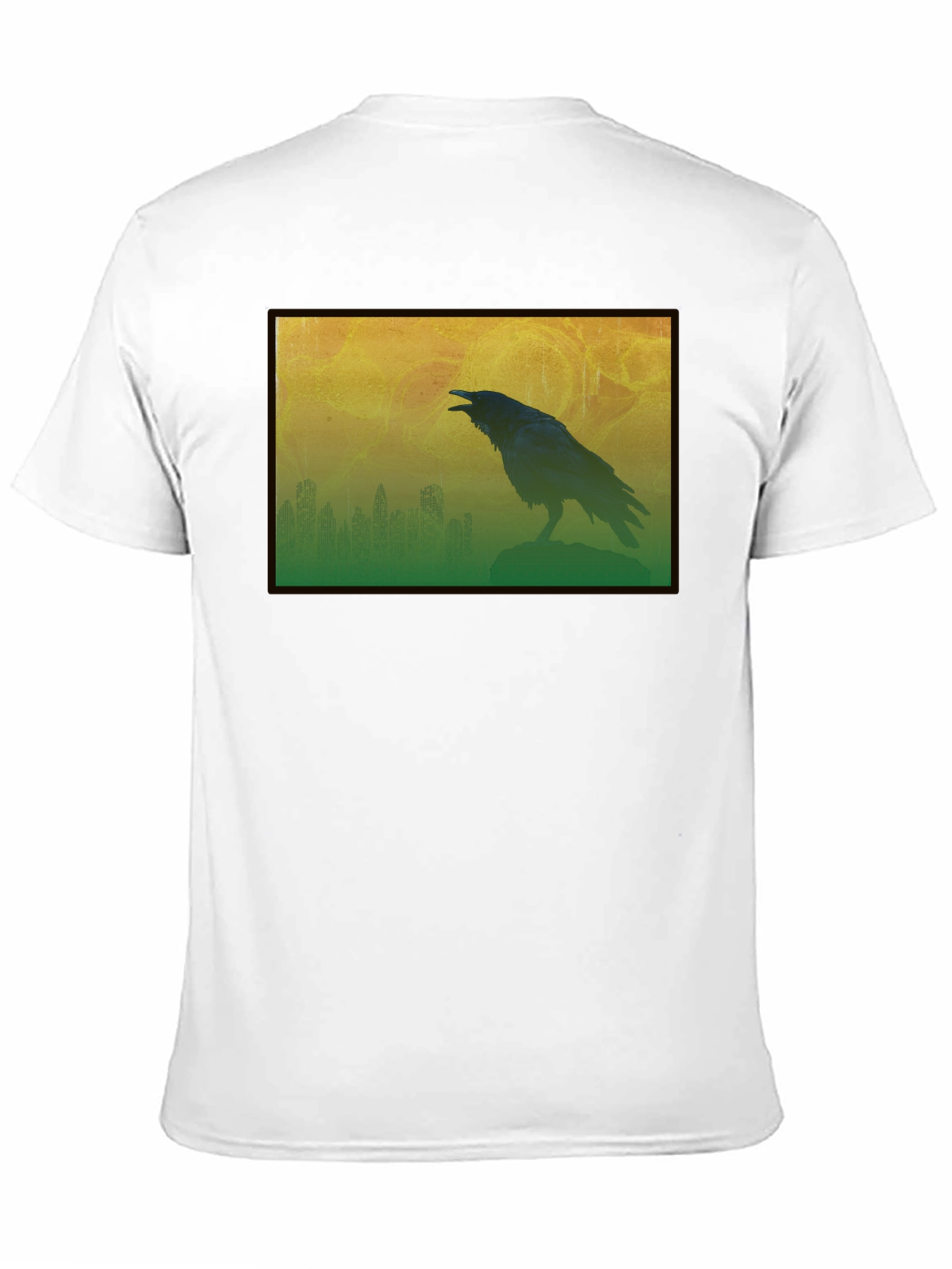 Raven Silhouette Graphic Tee - Mens Black T-Shirt