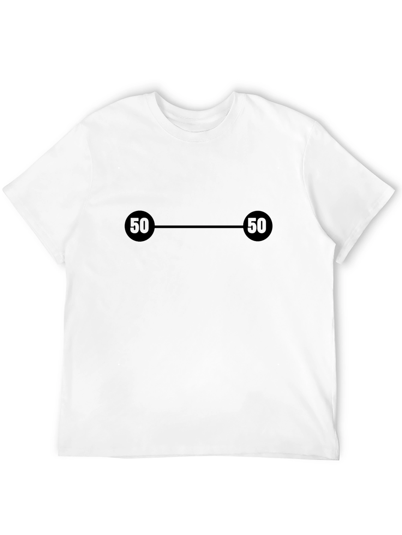 Black 50 Dumbbell Graphic T-Shirt