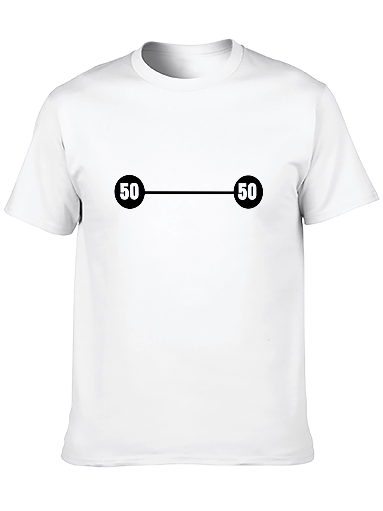 Black 50 Dumbbell Graphic T-Shirt