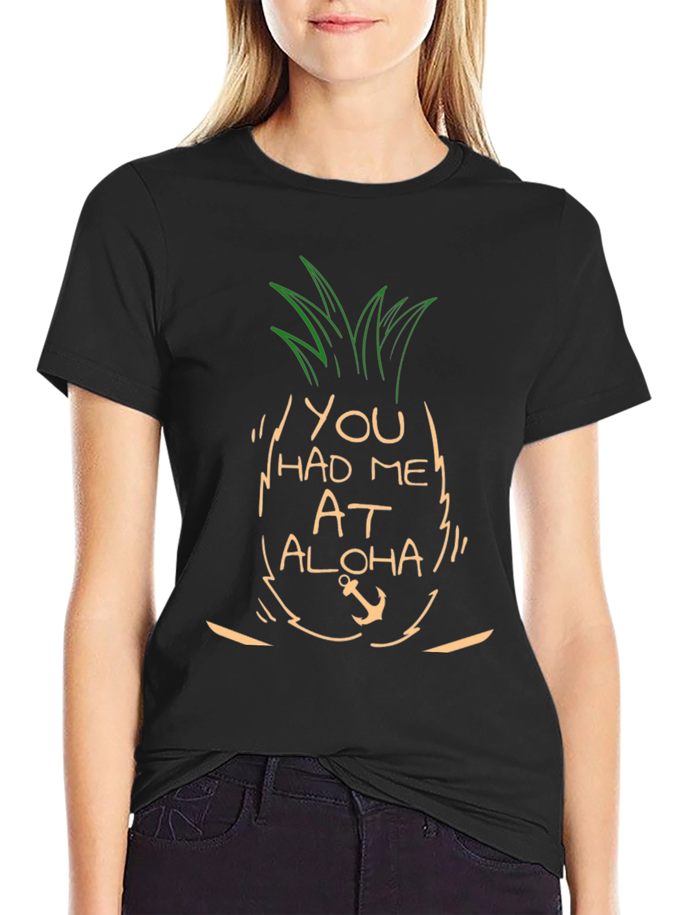 Aloha Pineapple Graphic T-Shirt - Soft Cotton Blend