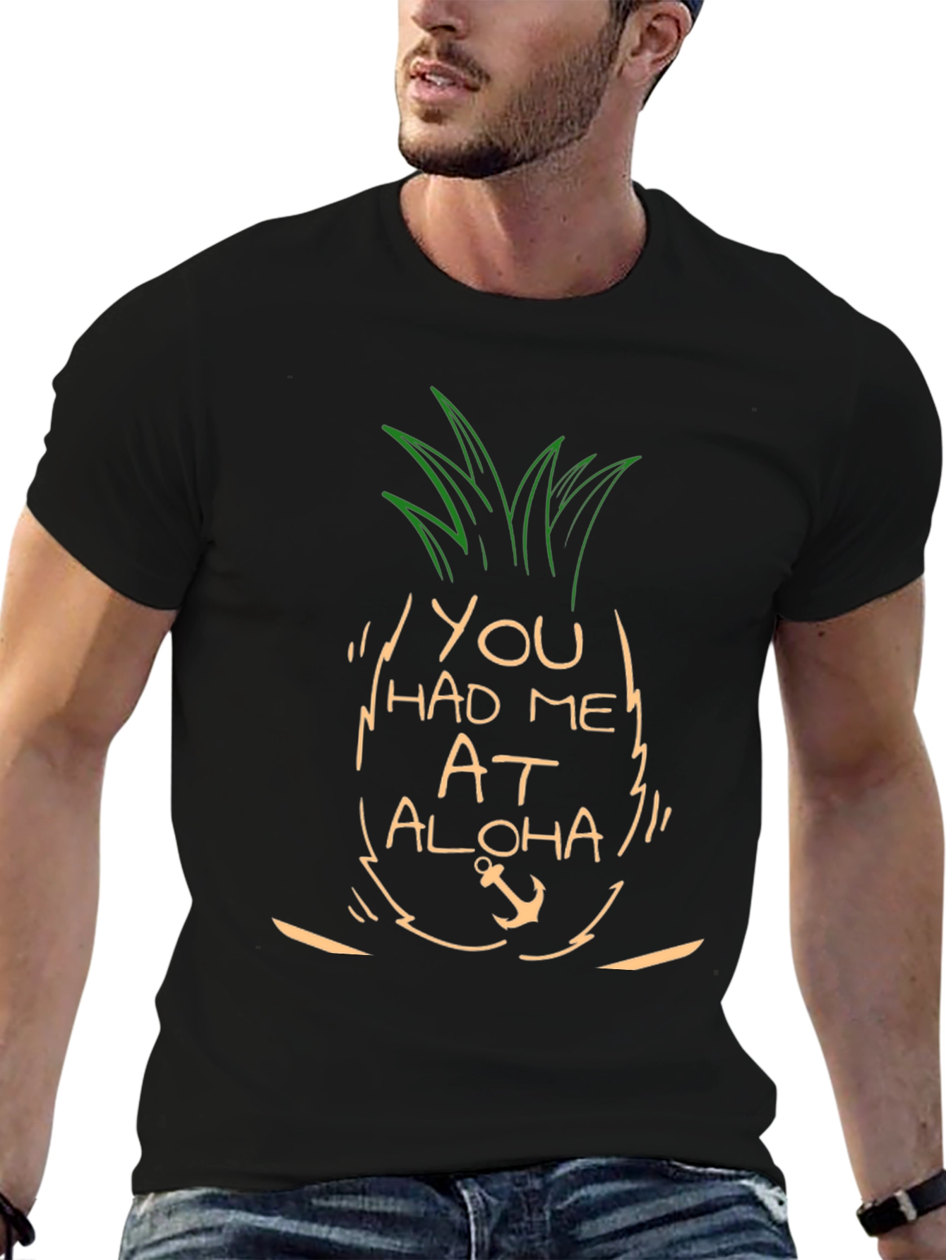 Aloha Pineapple Graphic T-Shirt - Soft Cotton Blend