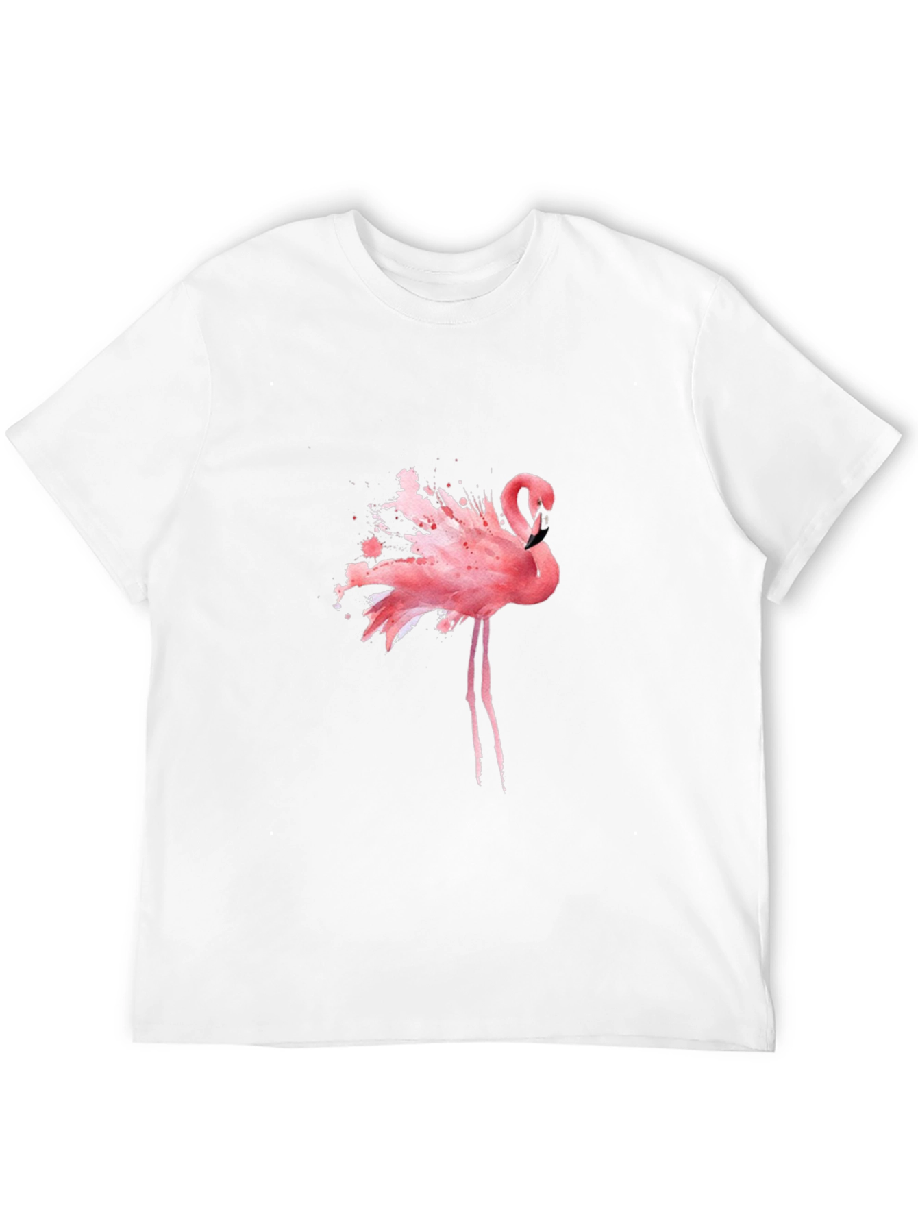 Flamingo Splash Graphic Tee - Black