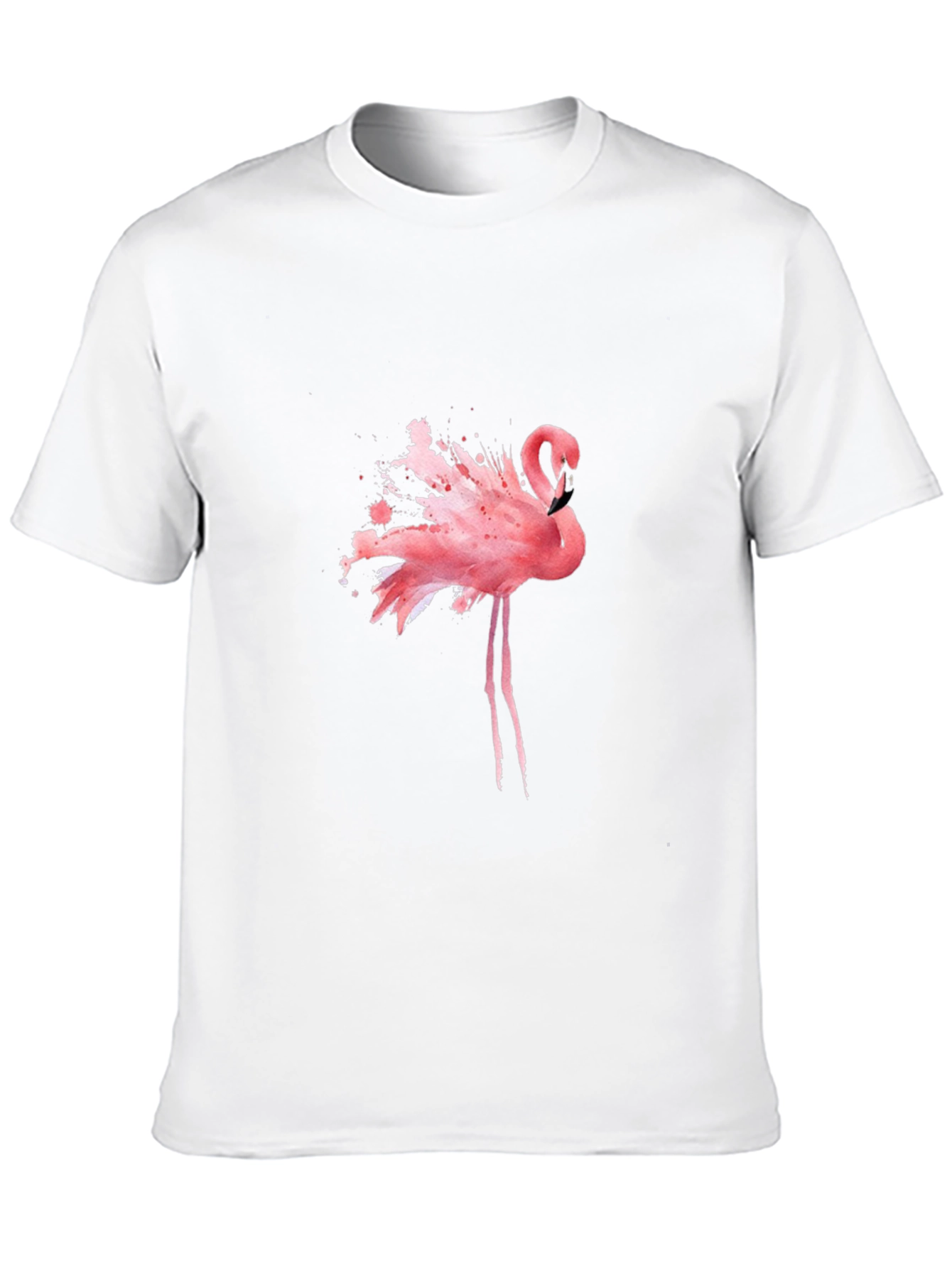 Flamingo Splash Graphic Tee - Black
