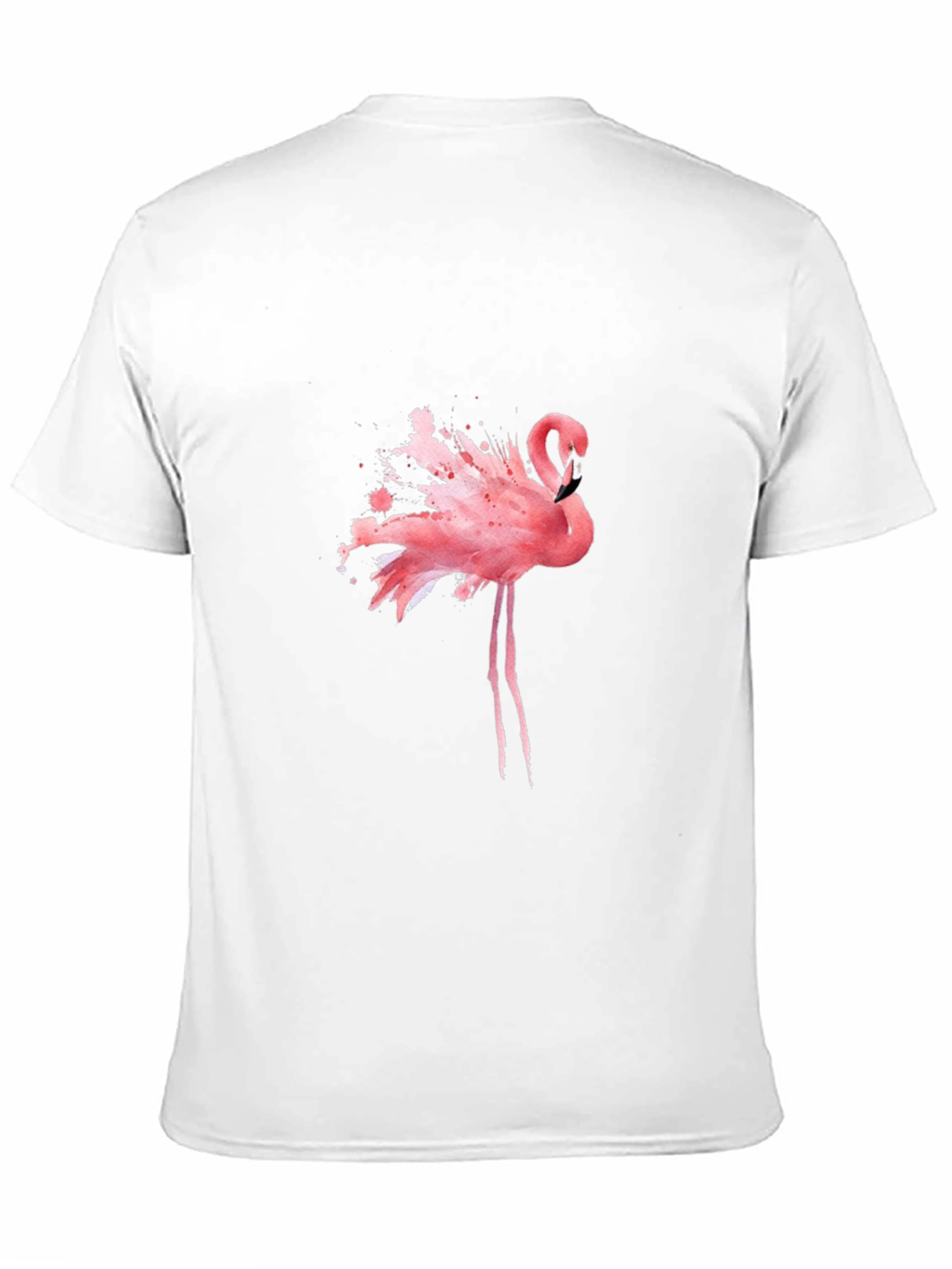 Flamingo Splash Graphic Tee - Black