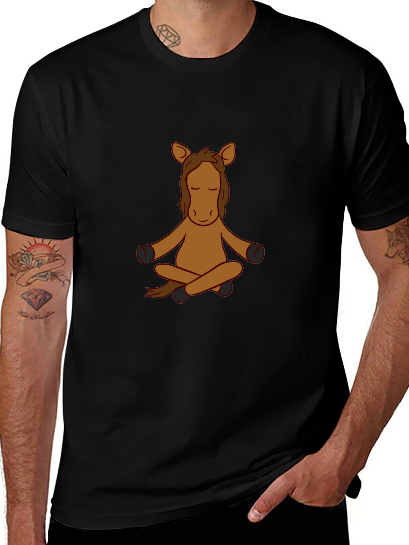 Meditating Horse Graphic Tee