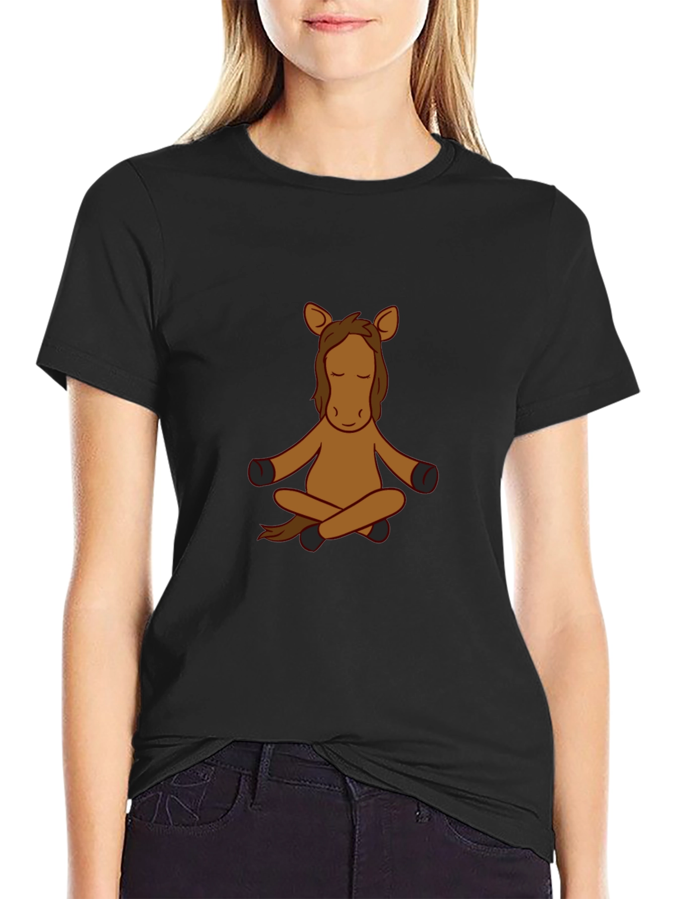 Meditating Horse Graphic Tee