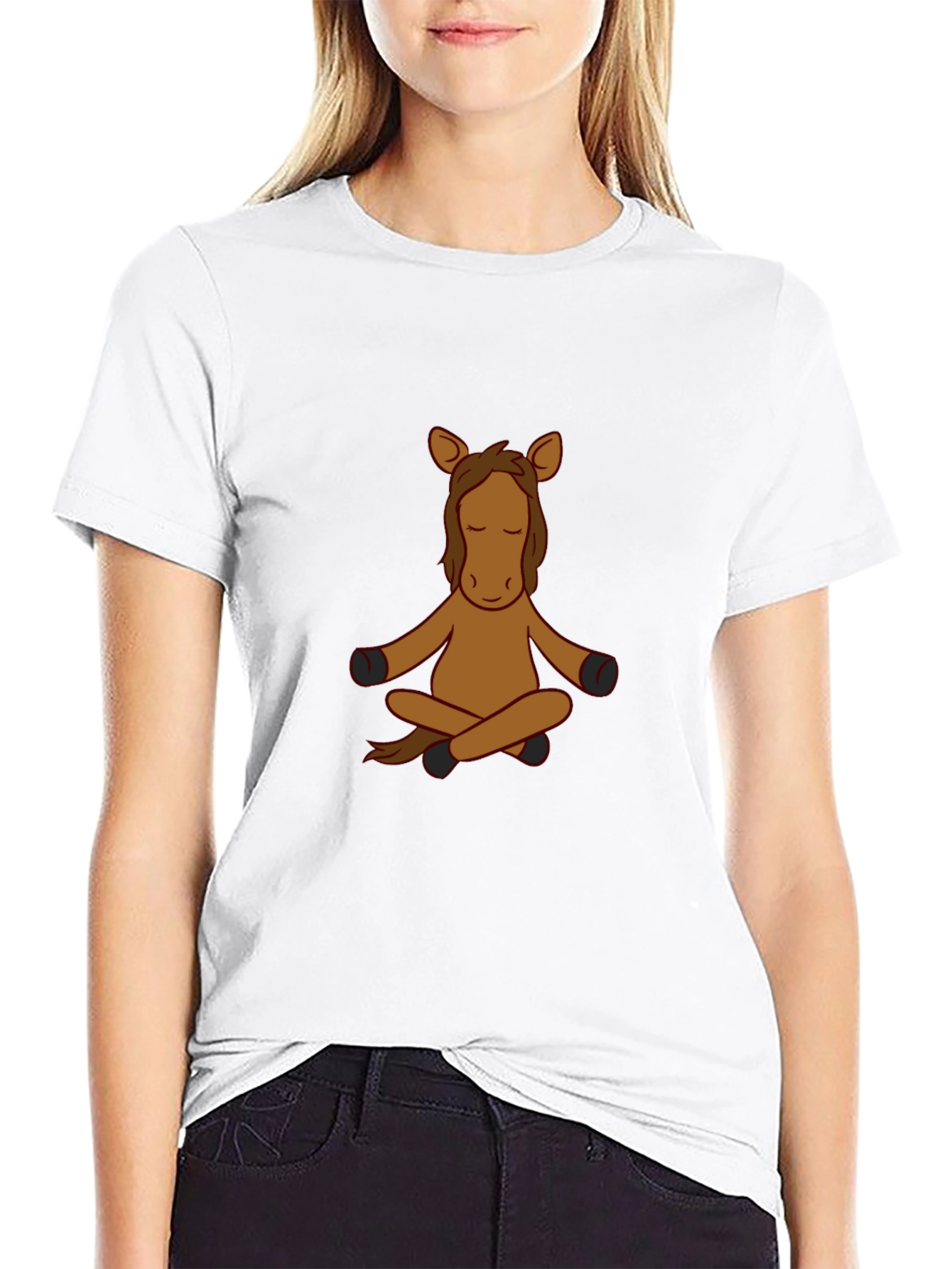 Meditating Horse Graphic Tee