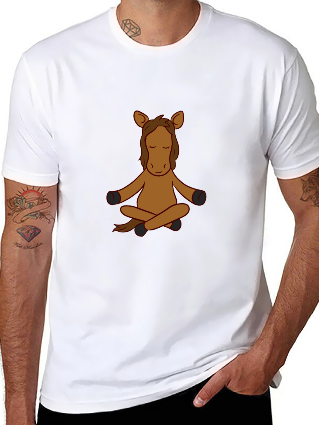 Meditating Horse Graphic Tee