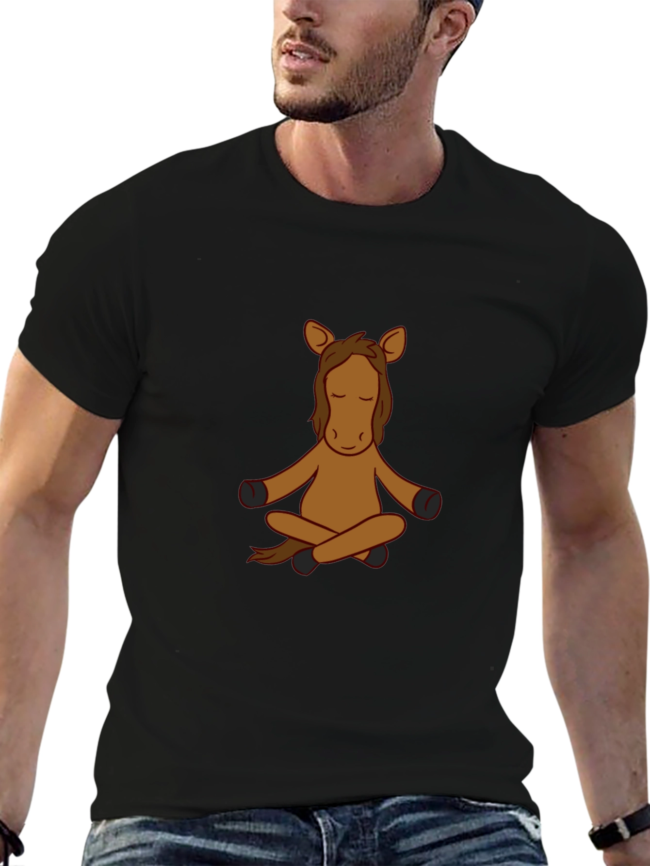 Meditating Horse Graphic Tee