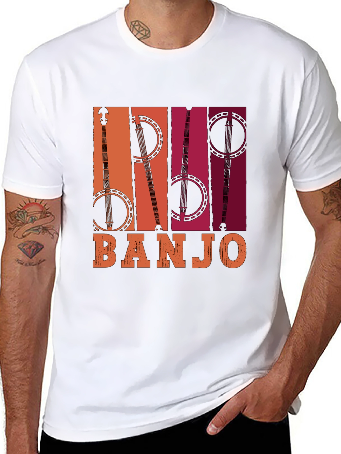 Retro Banjo Graphic Tee - Music Lover T-Shirt