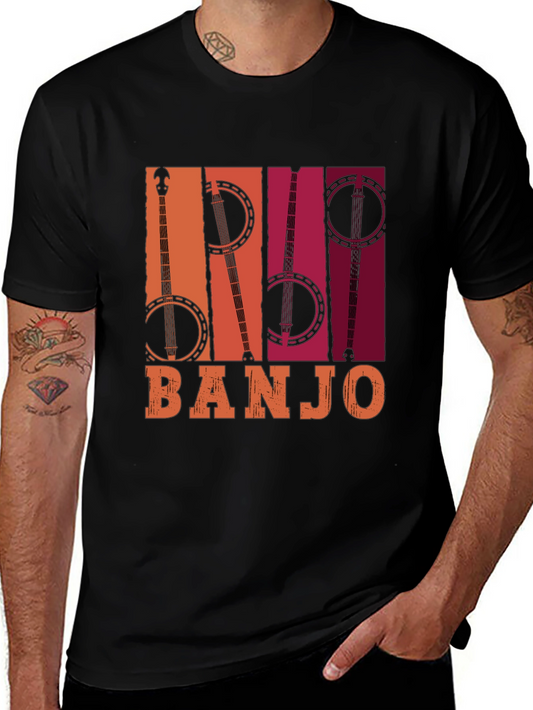 Retro Banjo Graphic Tee - Music Lover T-Shirt
