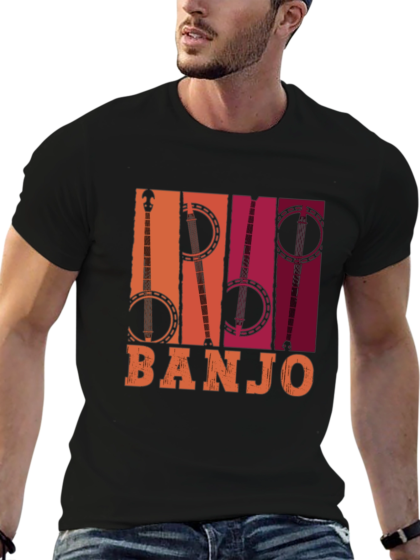 Retro Banjo Graphic Tee - Music Lover T-Shirt