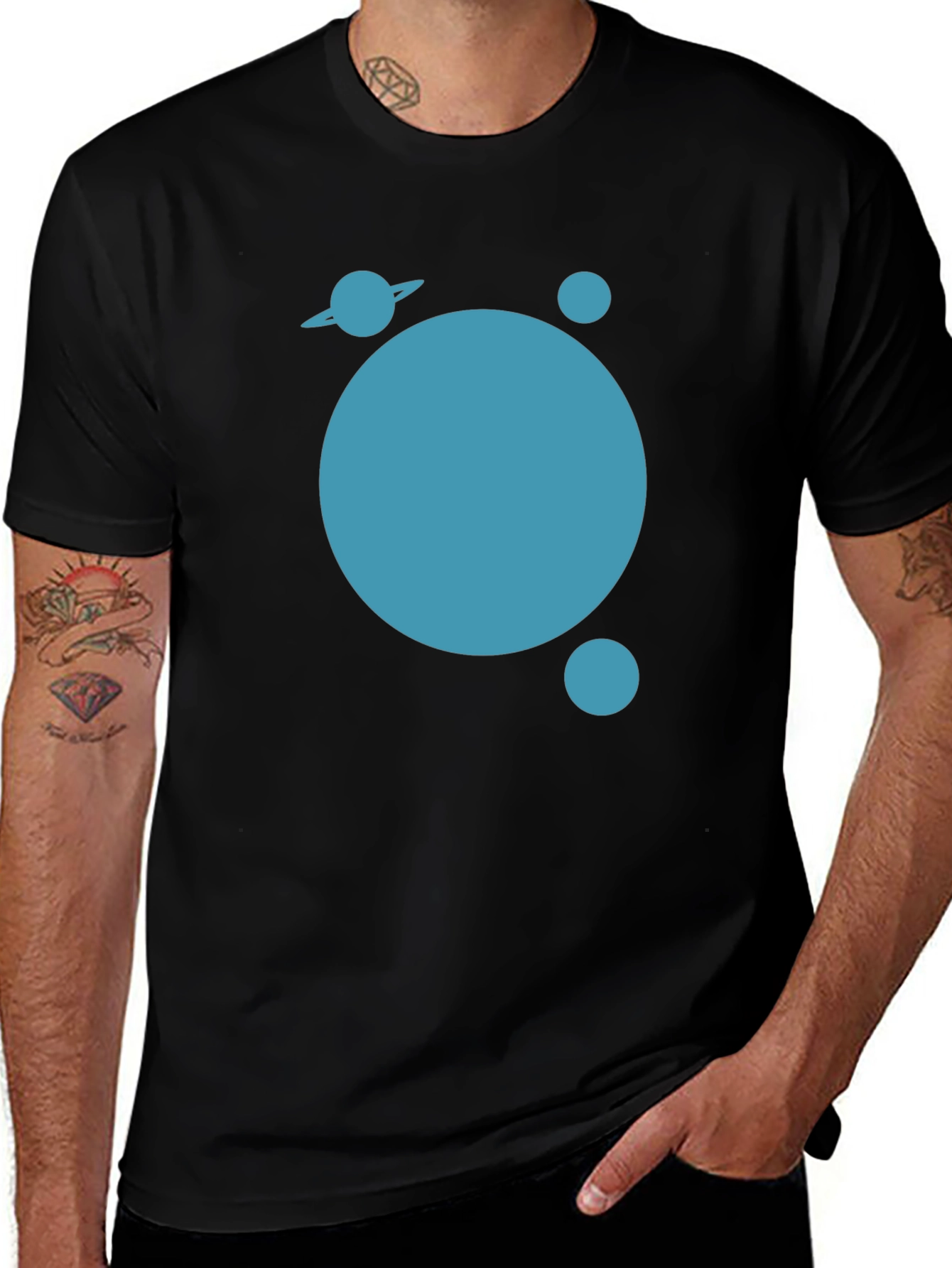 Planet Graphic Tee - Modern Black T-Shirt