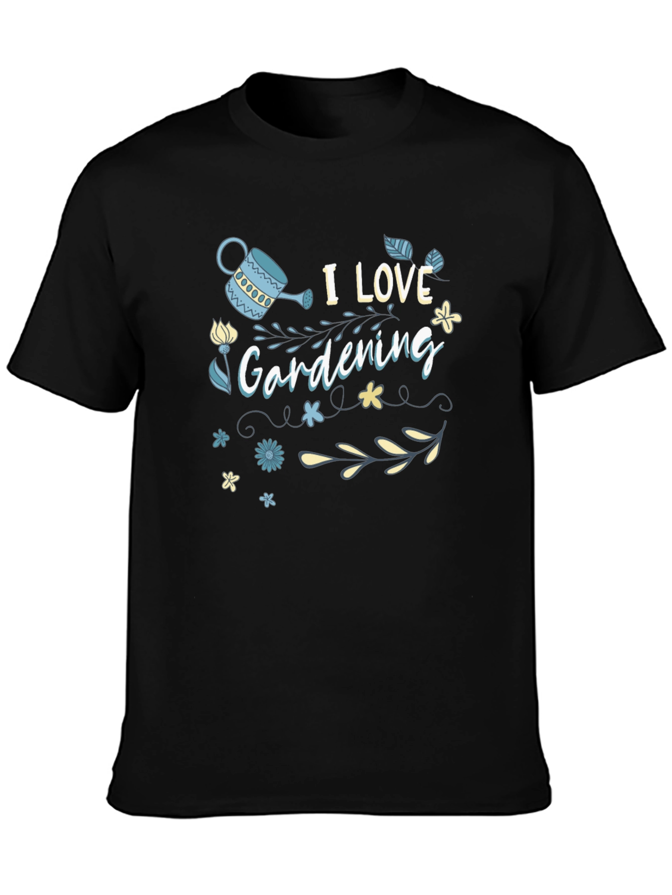 I Love Gardening Black T-Shirt
