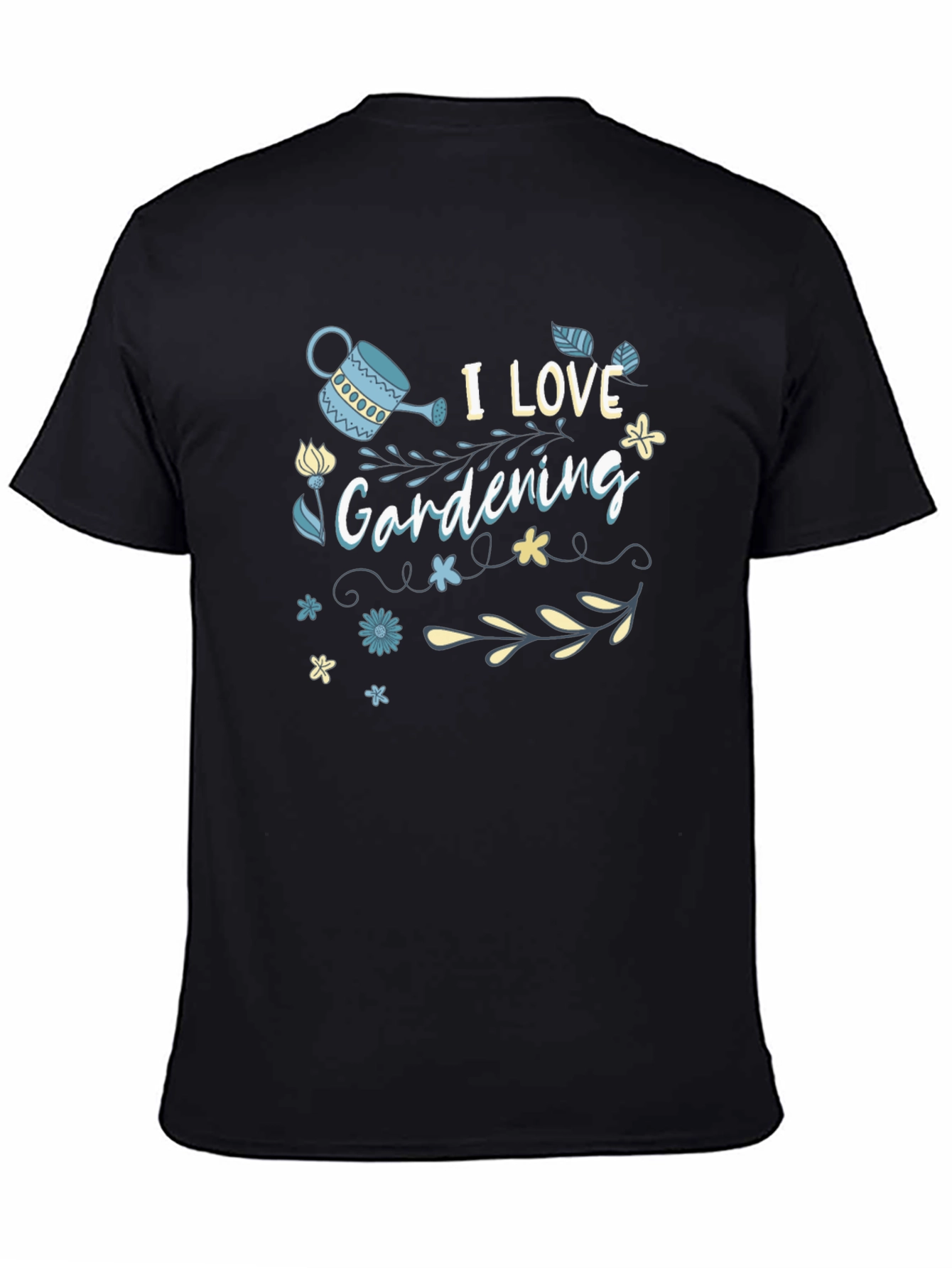 I Love Gardening Black T-Shirt