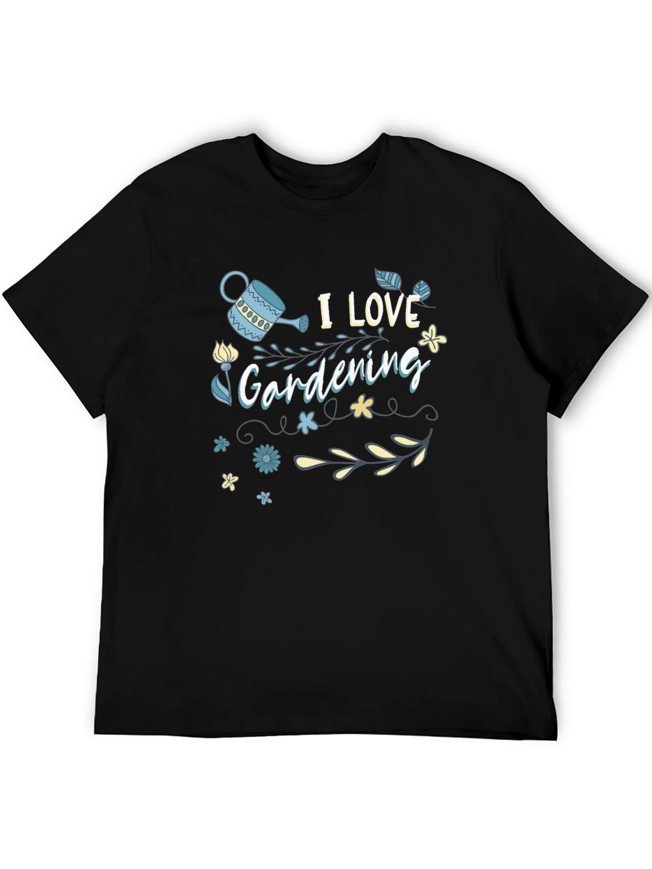 I Love Gardening Black T-Shirt