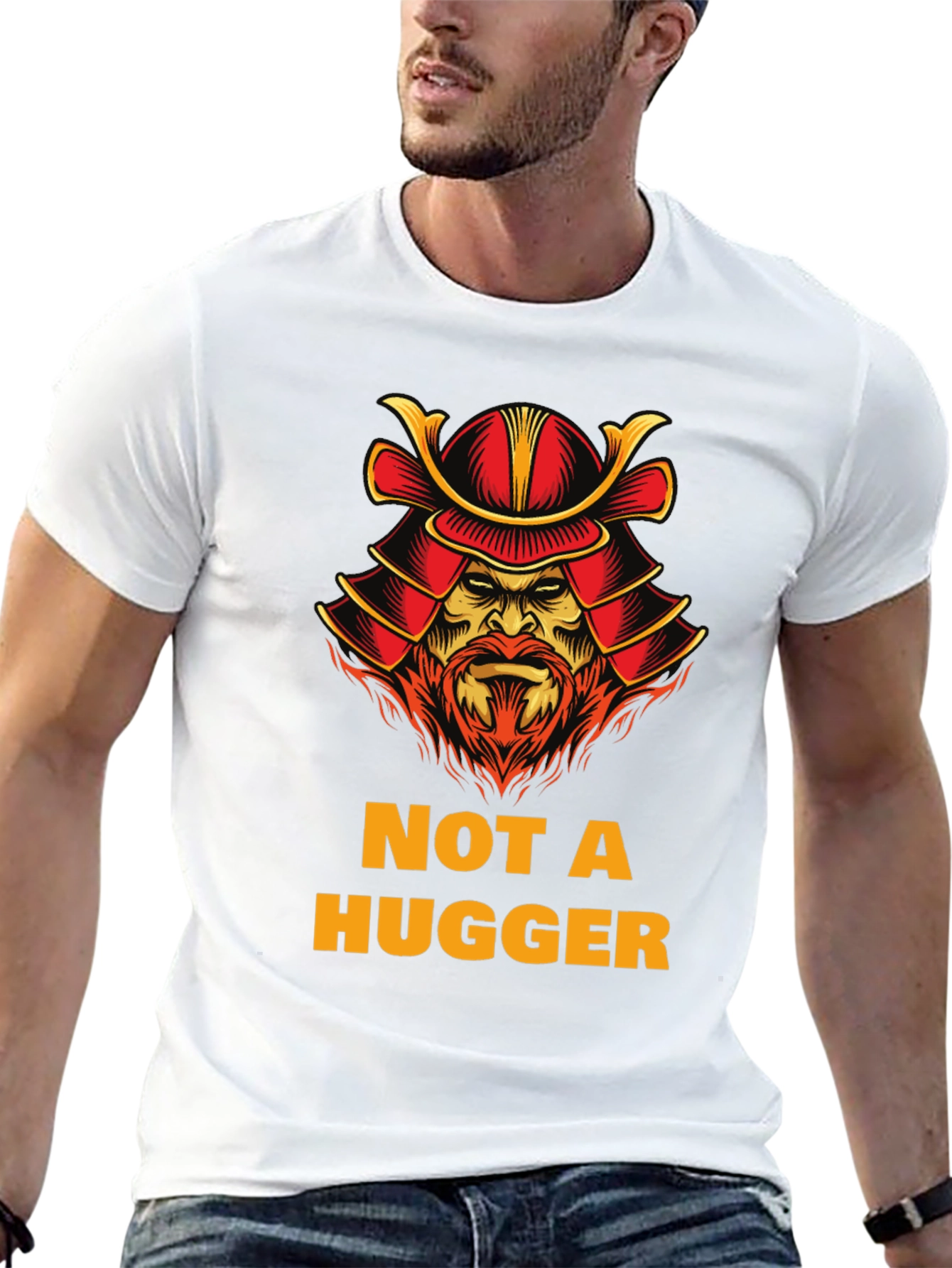 Not a Hugger Samurai Graphic T-Shirt