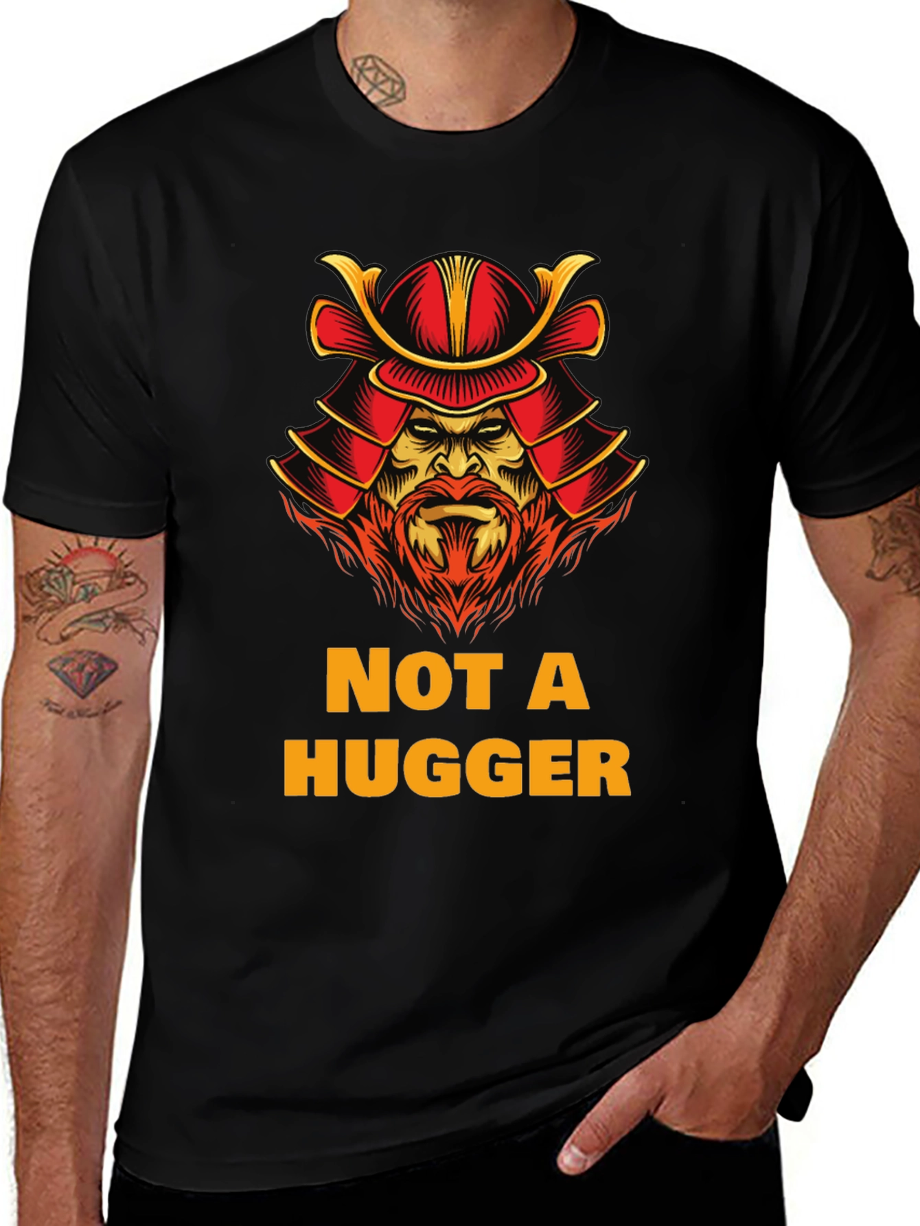 Not a Hugger Samurai Graphic T-Shirt