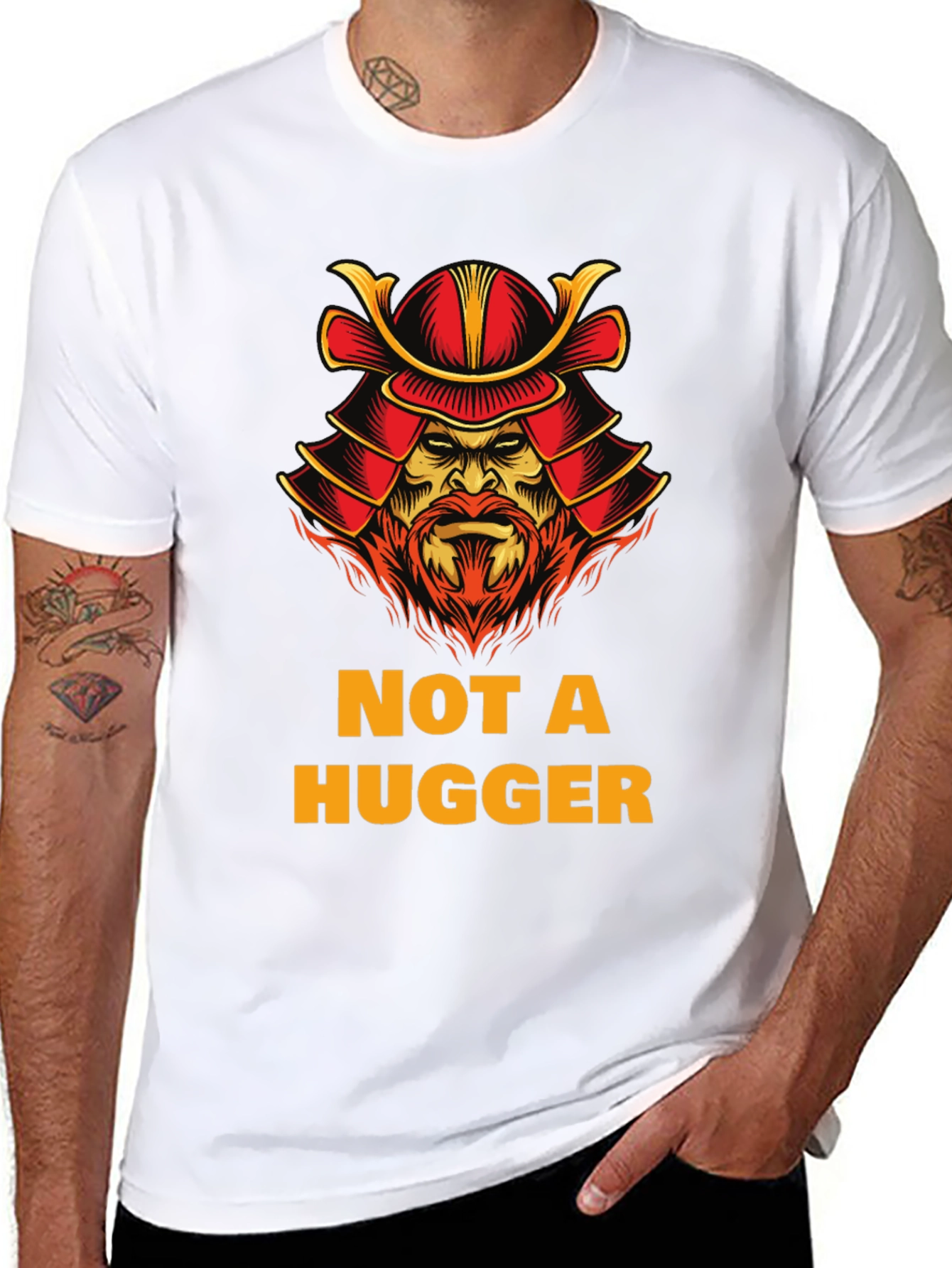 Not a Hugger Samurai Graphic T-Shirt