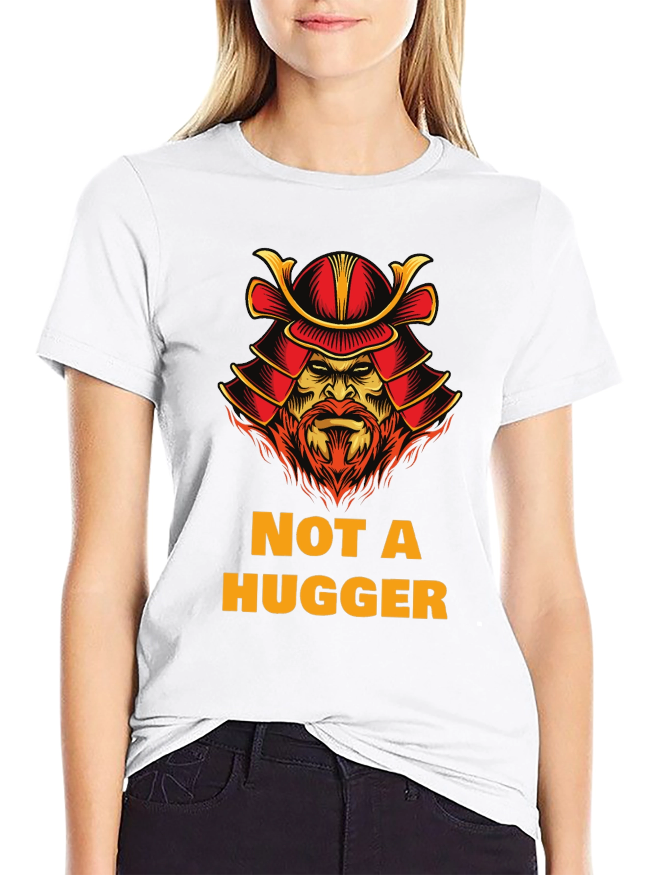 Not a Hugger Samurai Graphic T-Shirt