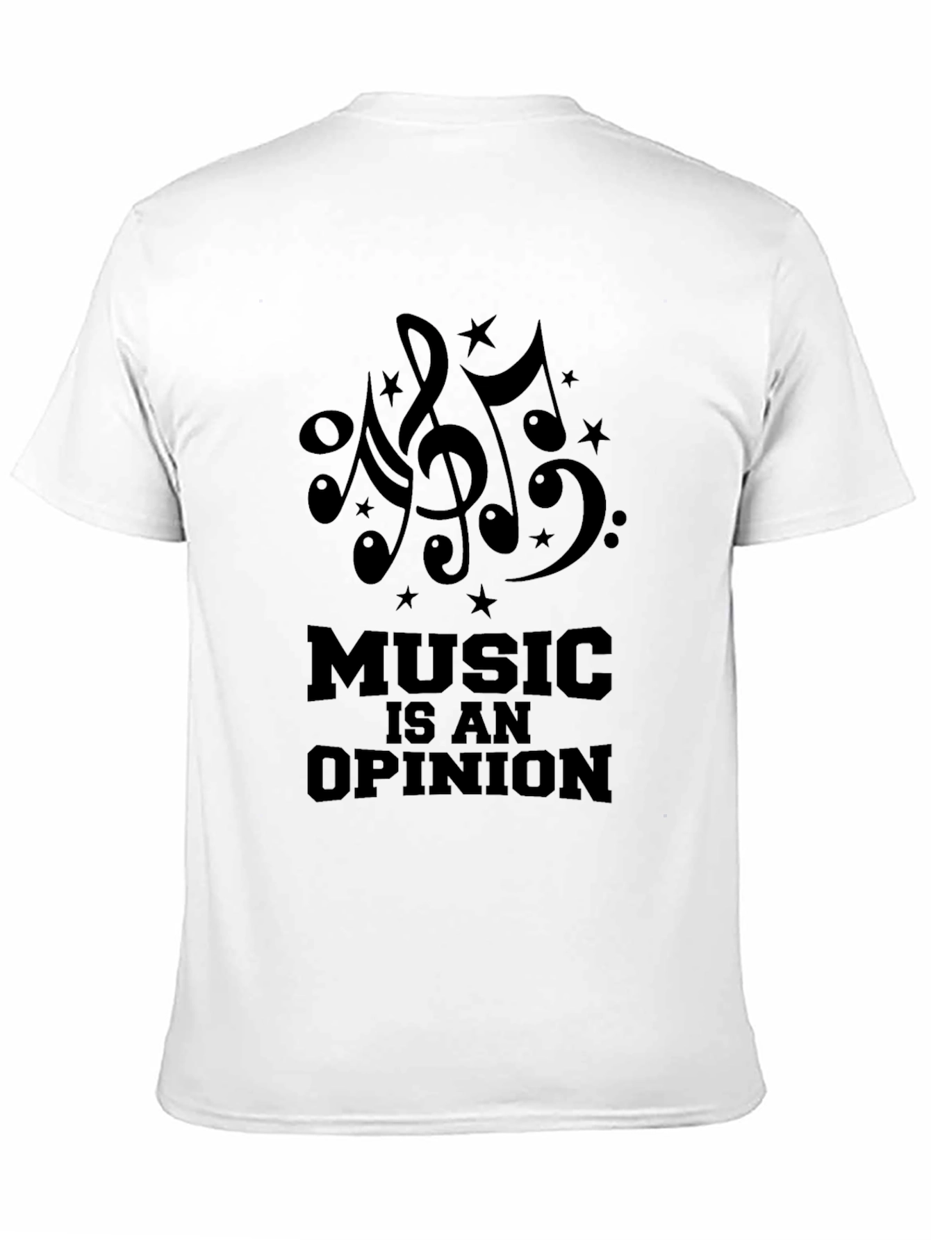 Music is an Opinion Black Graphic Tee