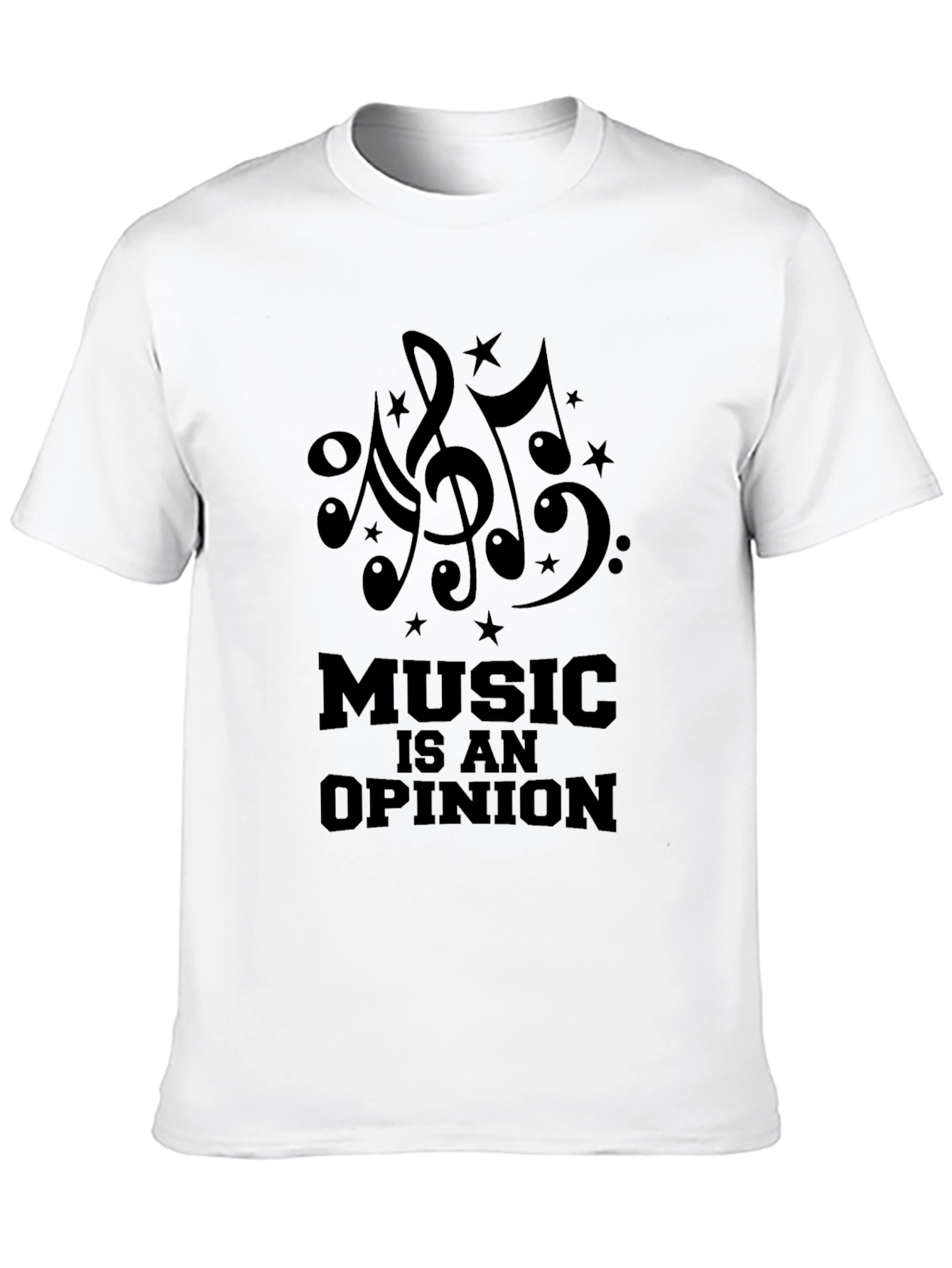 Music is an Opinion Black Graphic Tee