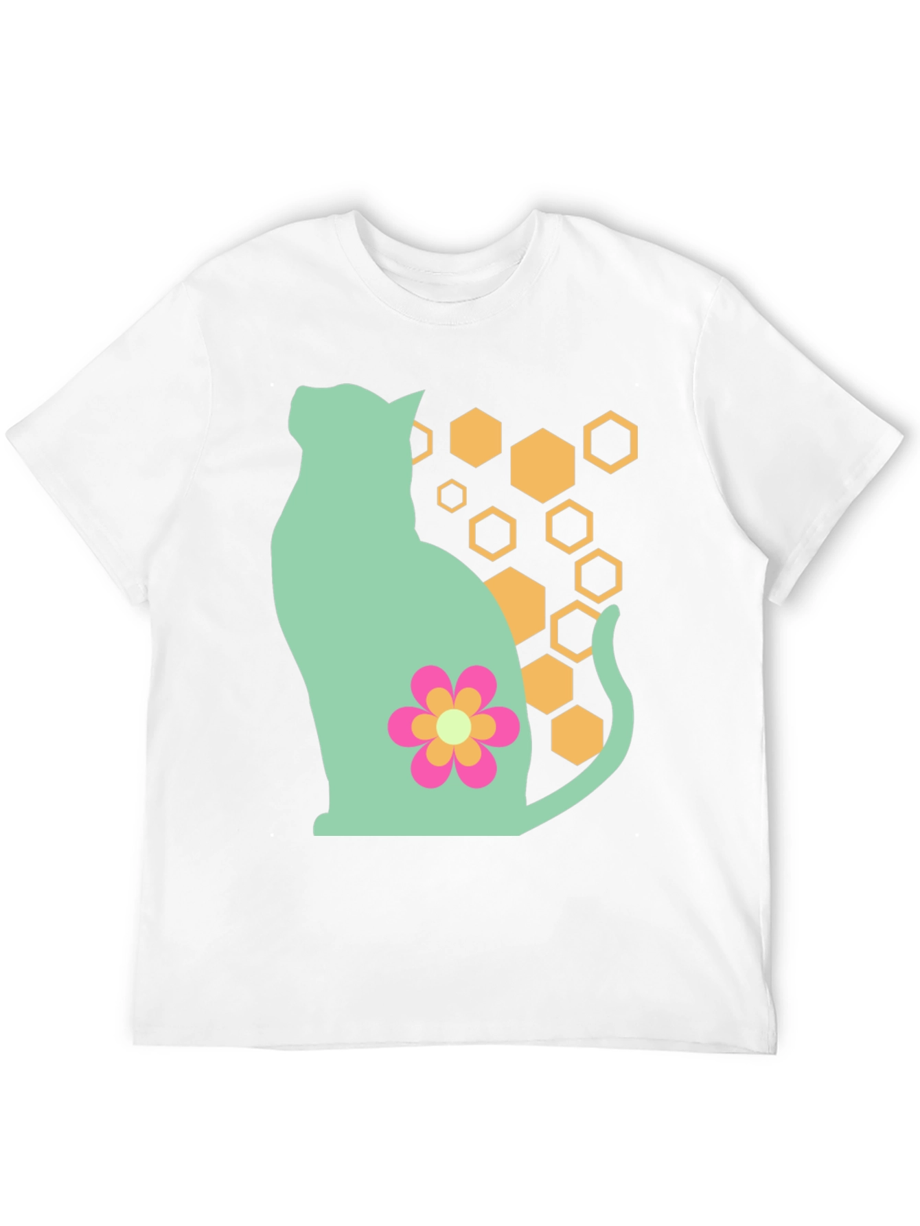 Cat & Flower Graphic Tee