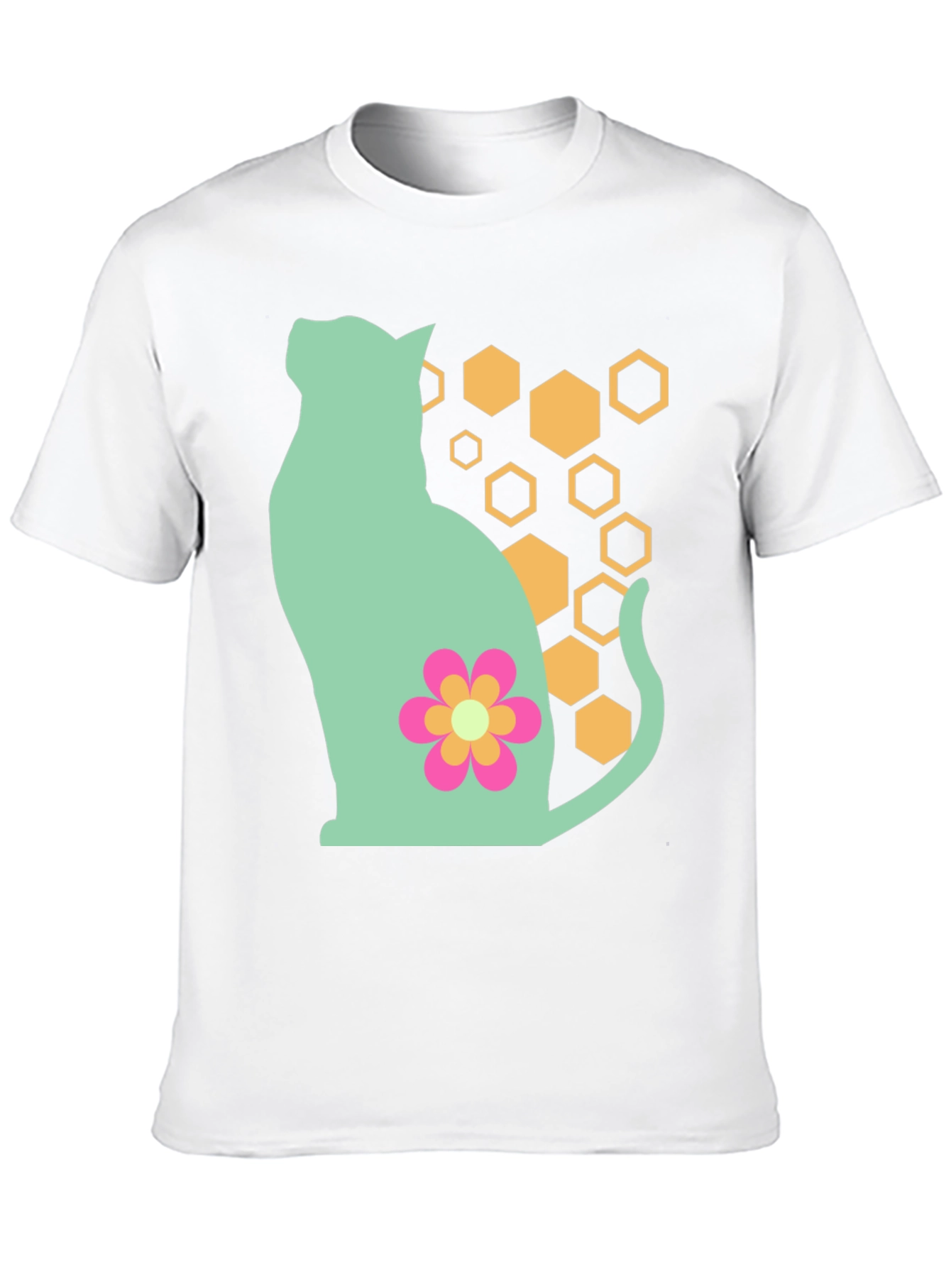 Cat & Flower Graphic Tee