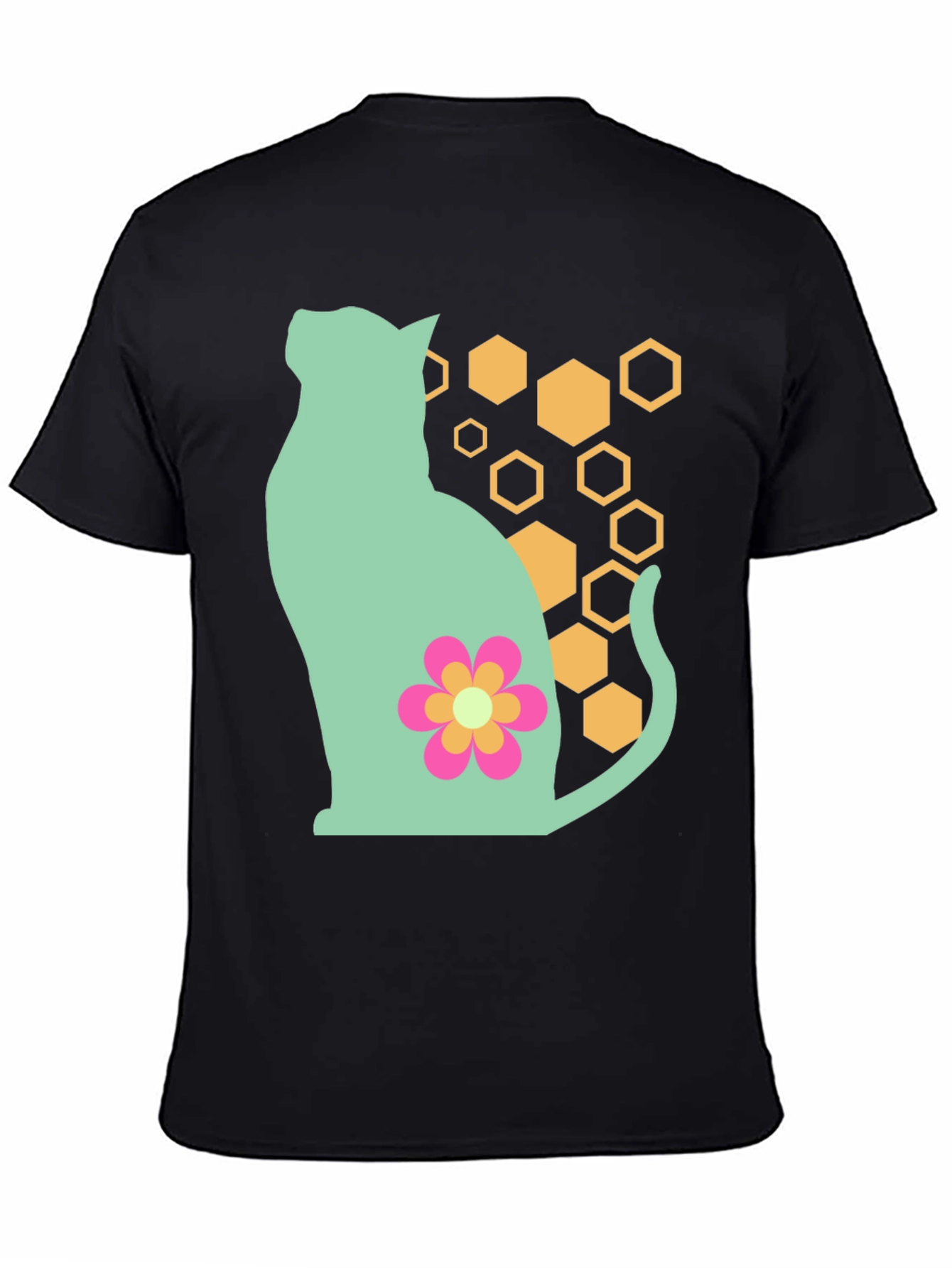 Cat & Flower Graphic Tee