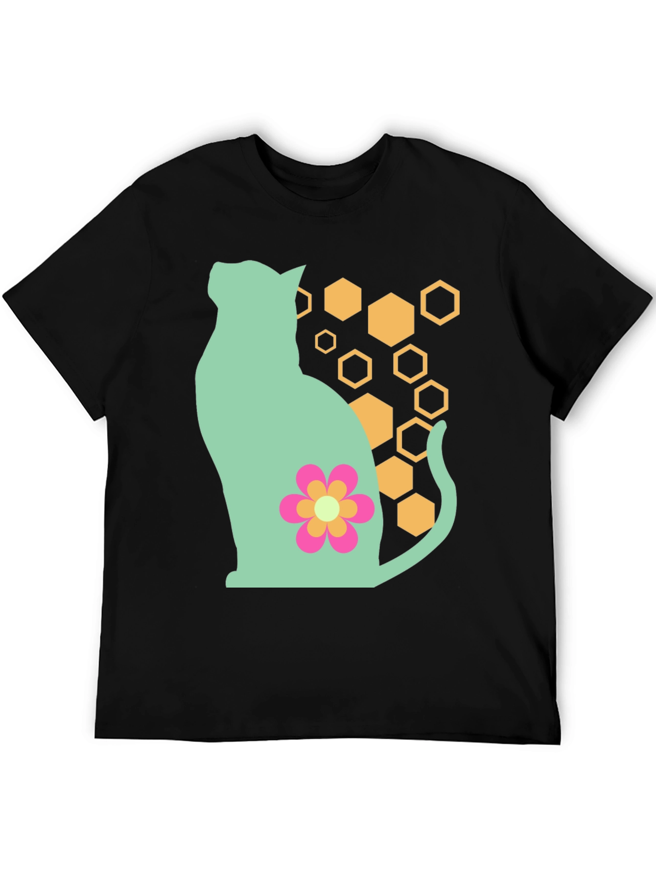 Cat & Flower Graphic Tee