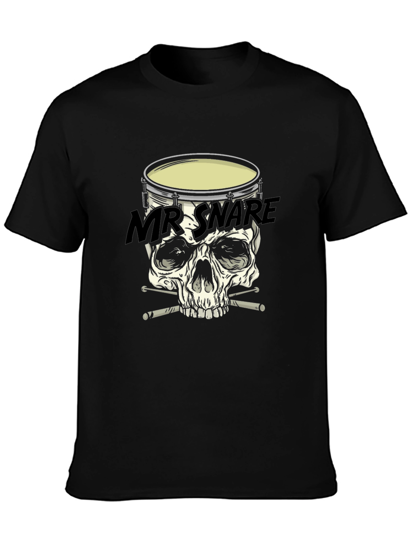 Mr. Snare Drum Skull Graphic T-Shirt