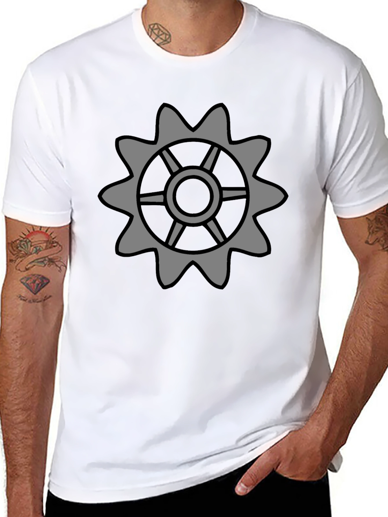 Gear Graphic Black T-Shirt